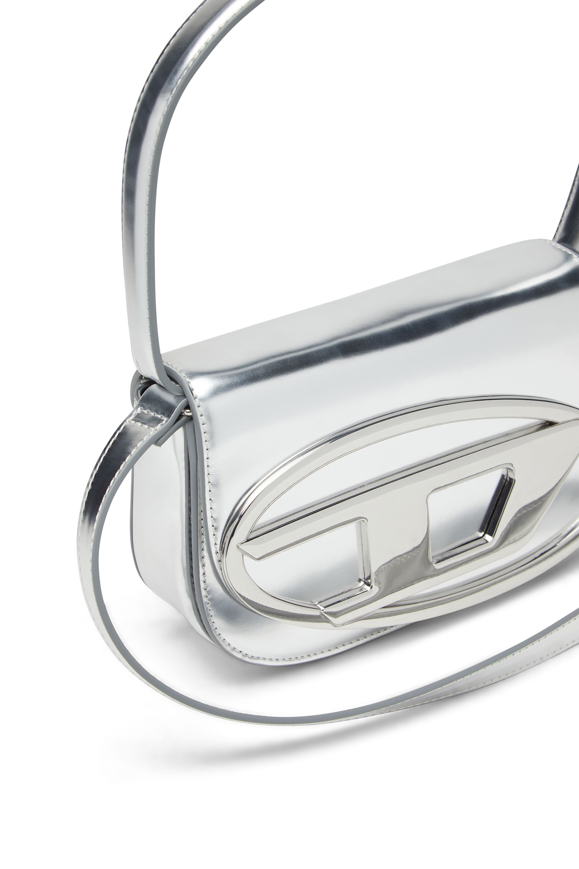 Diesel - 1DR, Woman 1DR-Iconic shoulder bag in mirrored leather in Silver - Image 2