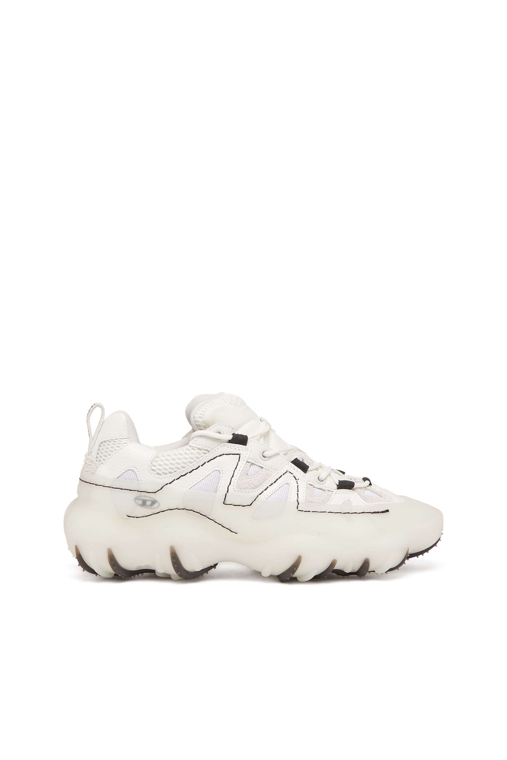 Diesel - S-PROTOTYPE P1 W, Woman S-Prototype P1-Low-top sneakers with rubber overlay in White - Image 1