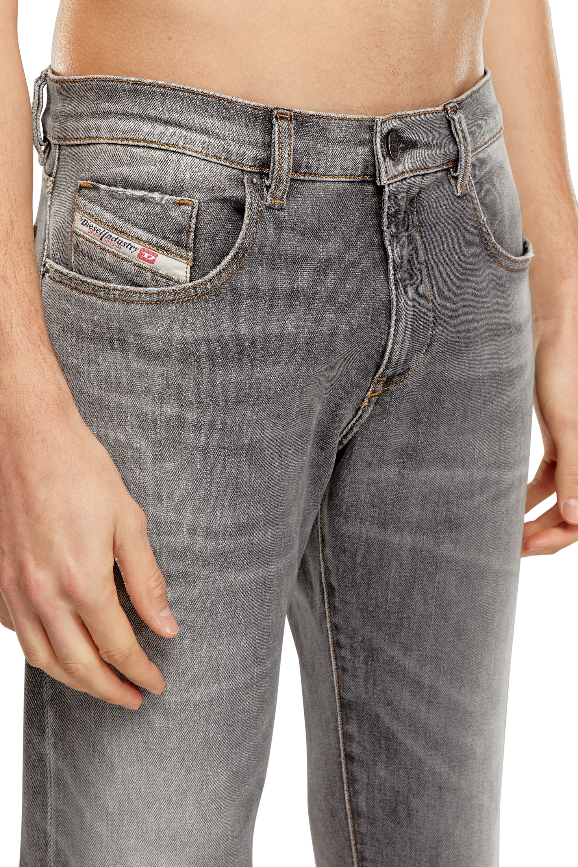 Diesel - Man Slim Jeans 2019 D-Strukt 09H44, Grey - Image 5