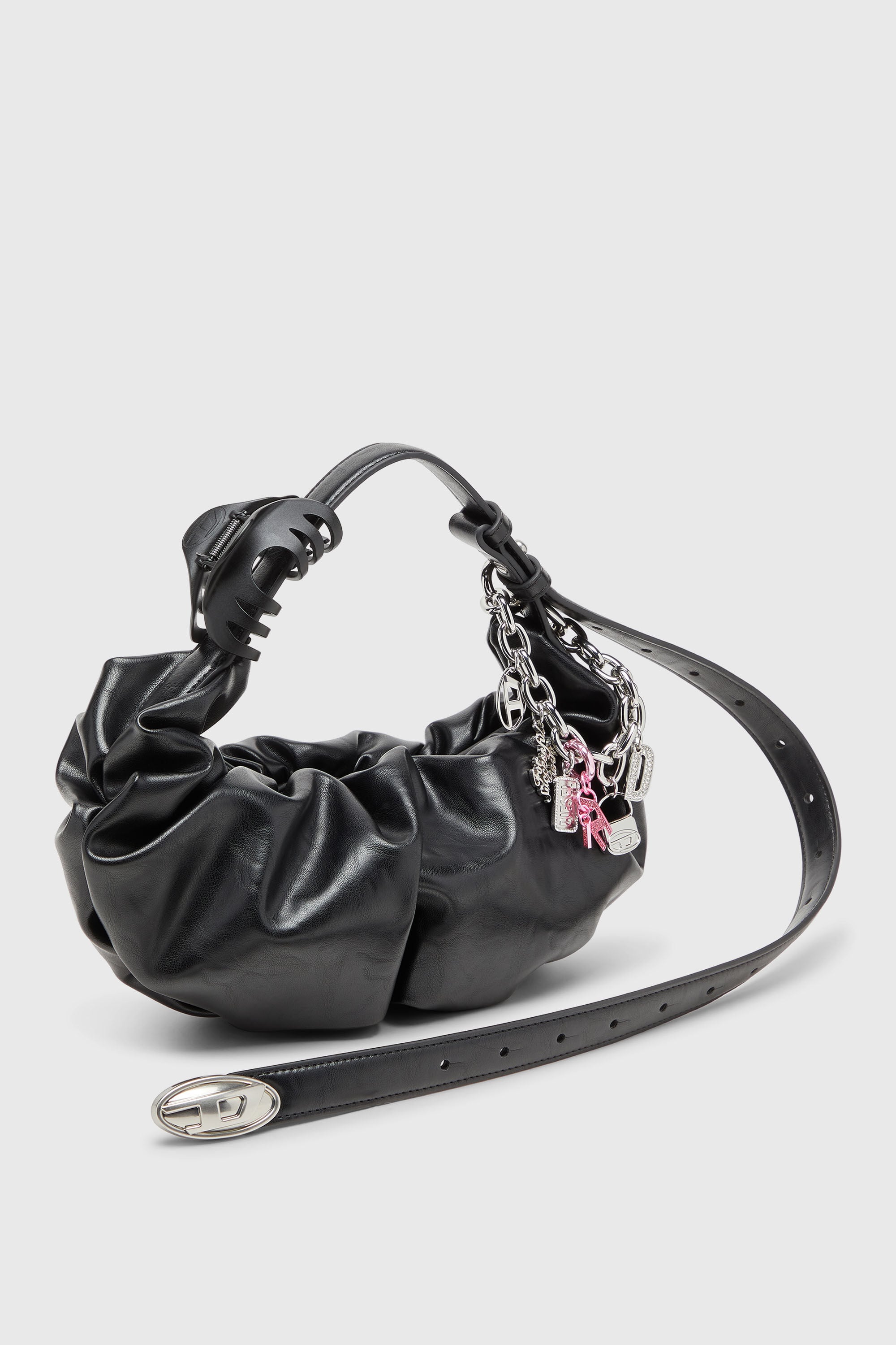 Diesel - CHARM-D, Unisex's Charm with rhinestone D charm in Pink - 3