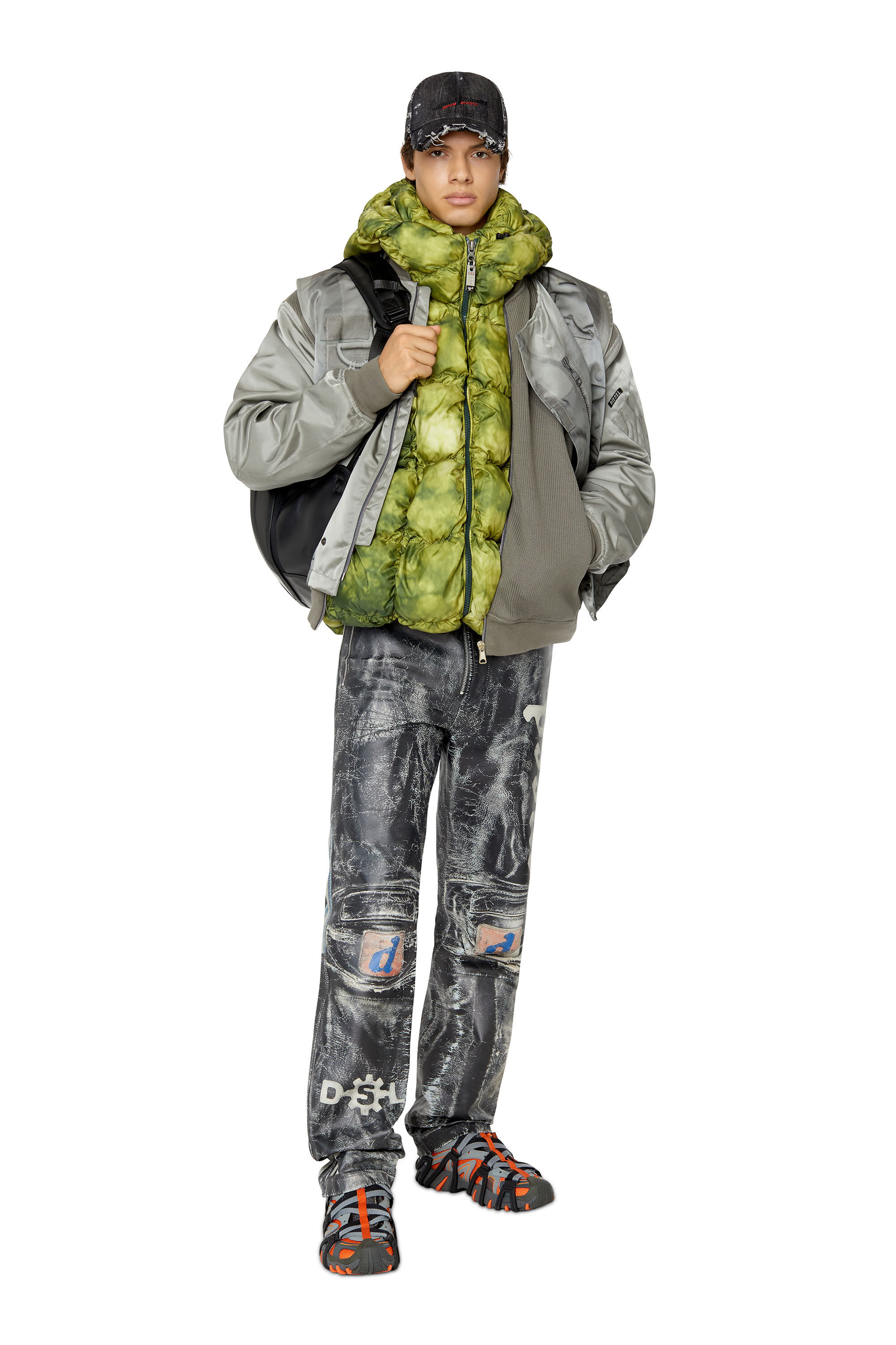 Diesel - 1DR-POD BACKPACK, Man 1DR-Pod Backpack - Hard shell leather backpack in Black - Image 6