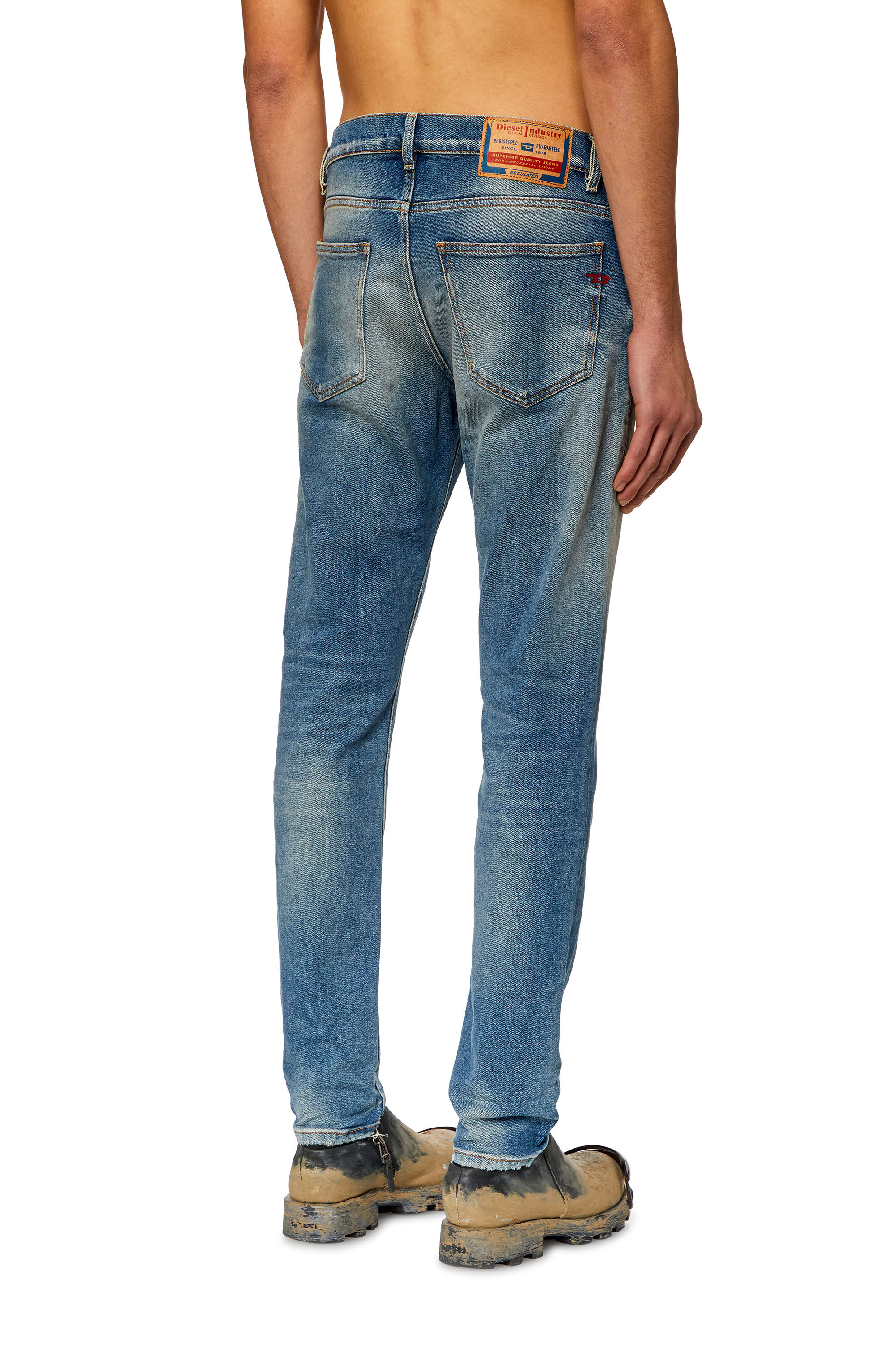 Diesel - Man Slim Jeans 2019 D-Strukt 09H55, Light Blue - Image 4