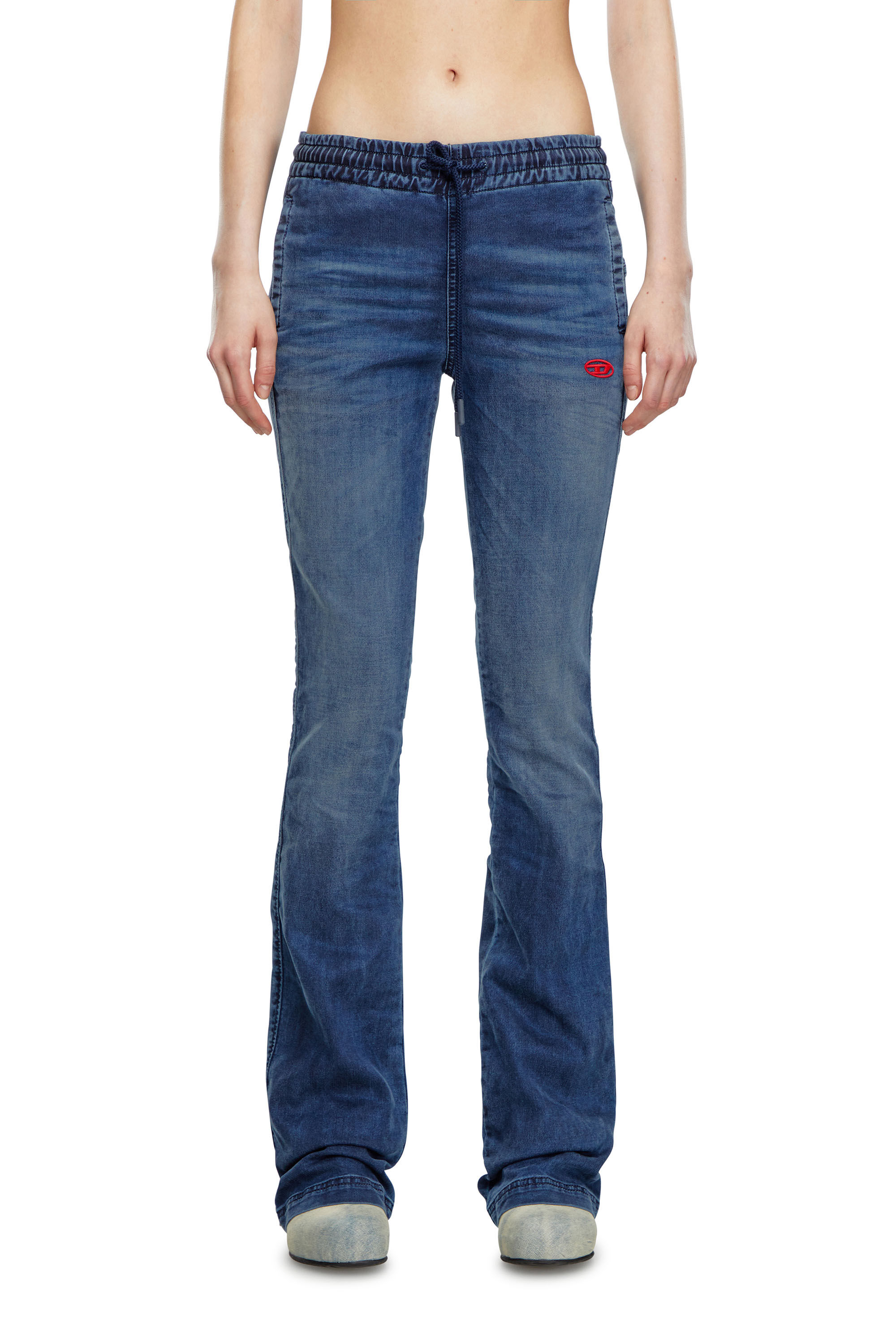 Diesel - Woman Bootcut and Flare 2069 D-Ebbey Joggjeans® 068LX, Dark Blue - Image 3