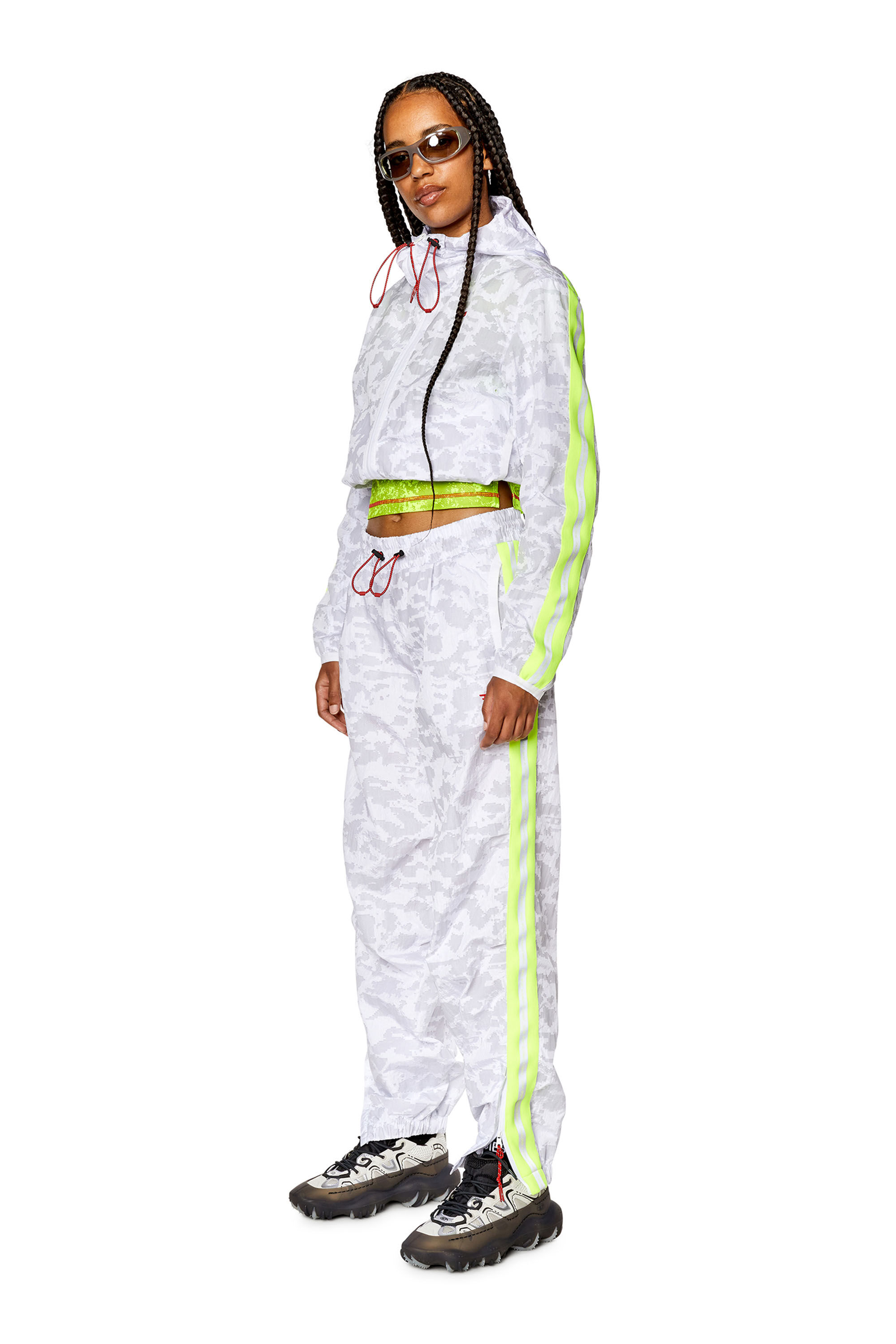 Diesel - AWWB-ELIZA-HT43, Woman Track pants with pixelated print in Multicolor - Image 1