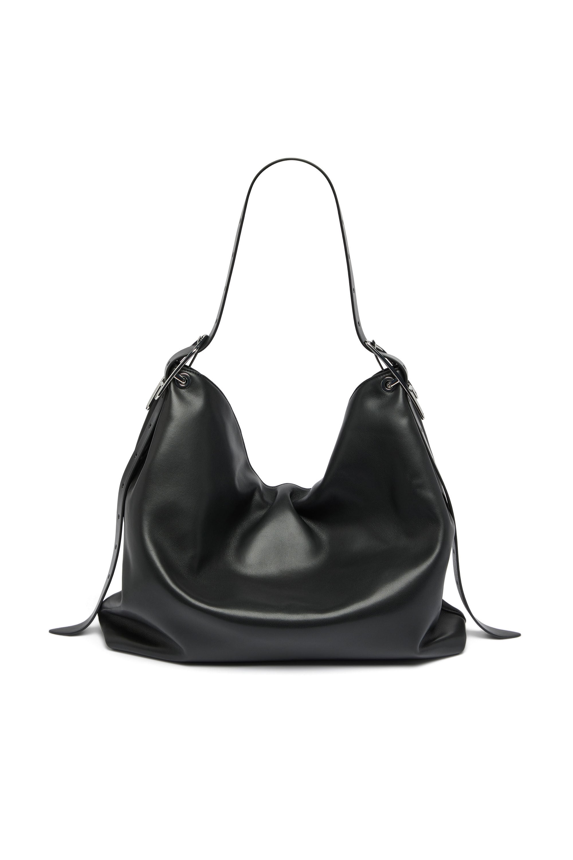 Diesel - D-LINE HOBO L, Woman's D-Line-Leather hobo bag in Black - 3