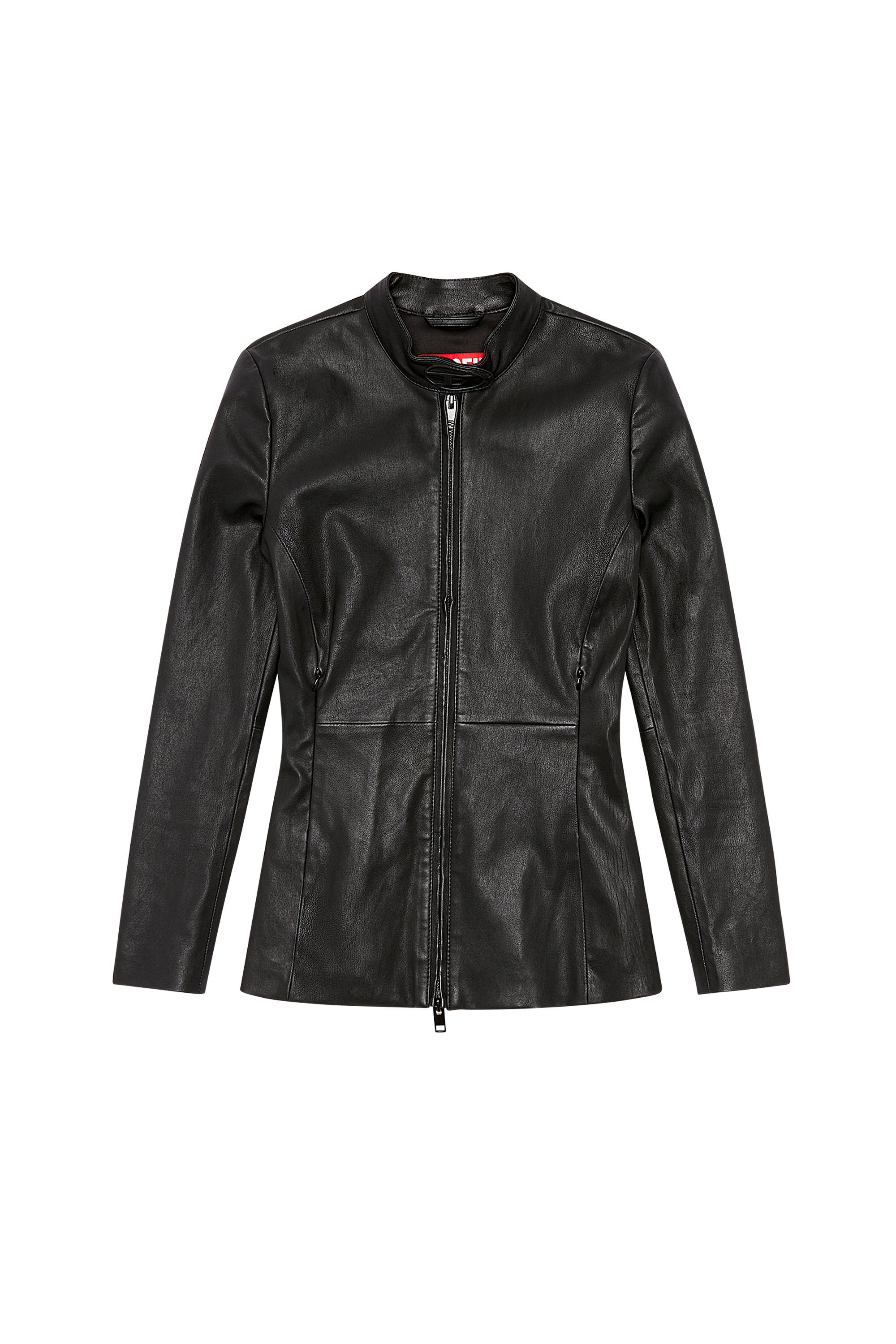 Diesel - L-SORY-N1, Woman Stretch-leather jacket in Black - Image 2