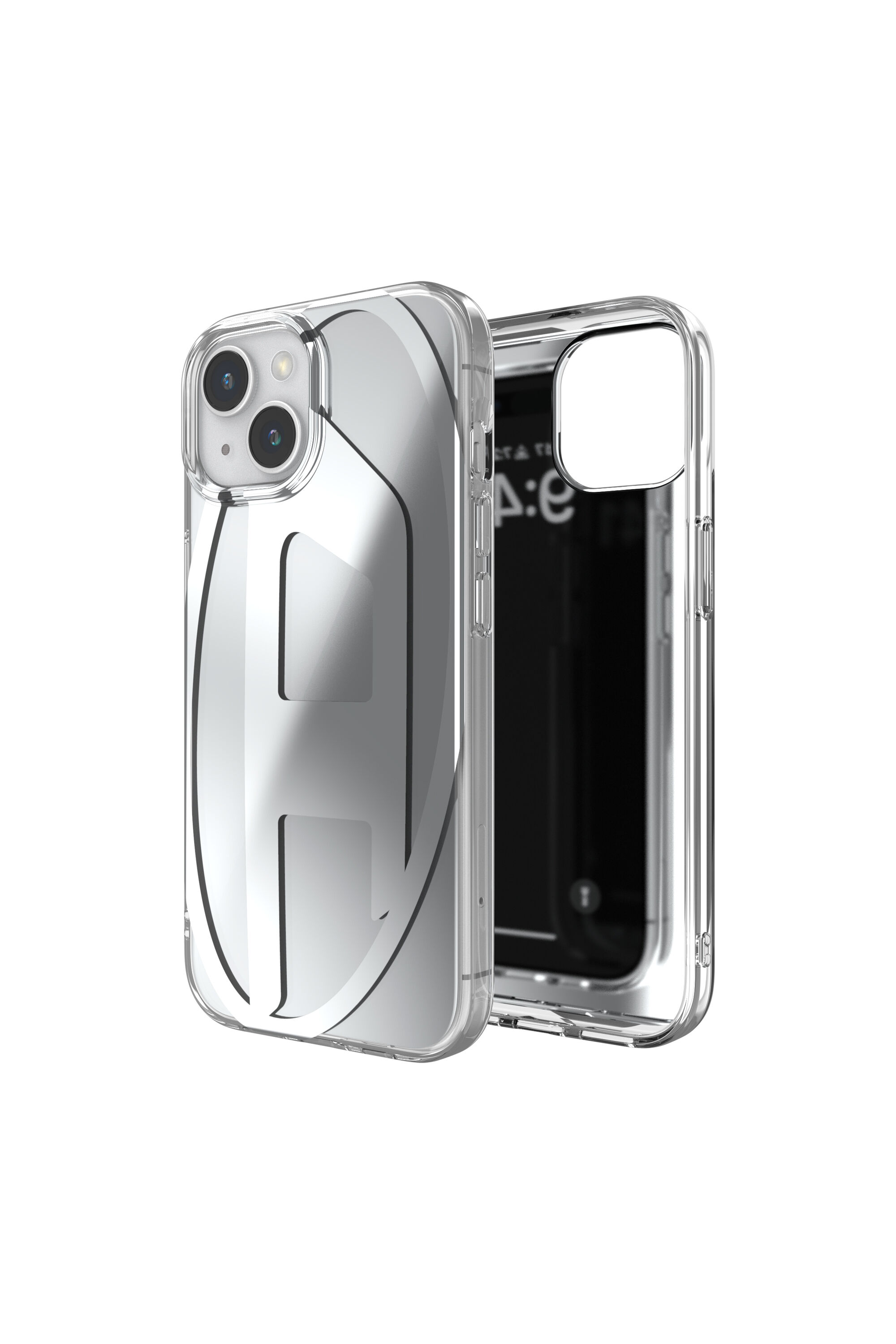 Diesel - 54095 MOULDED CASE, Unisex Oval D case iP15 in Silver - Image 1