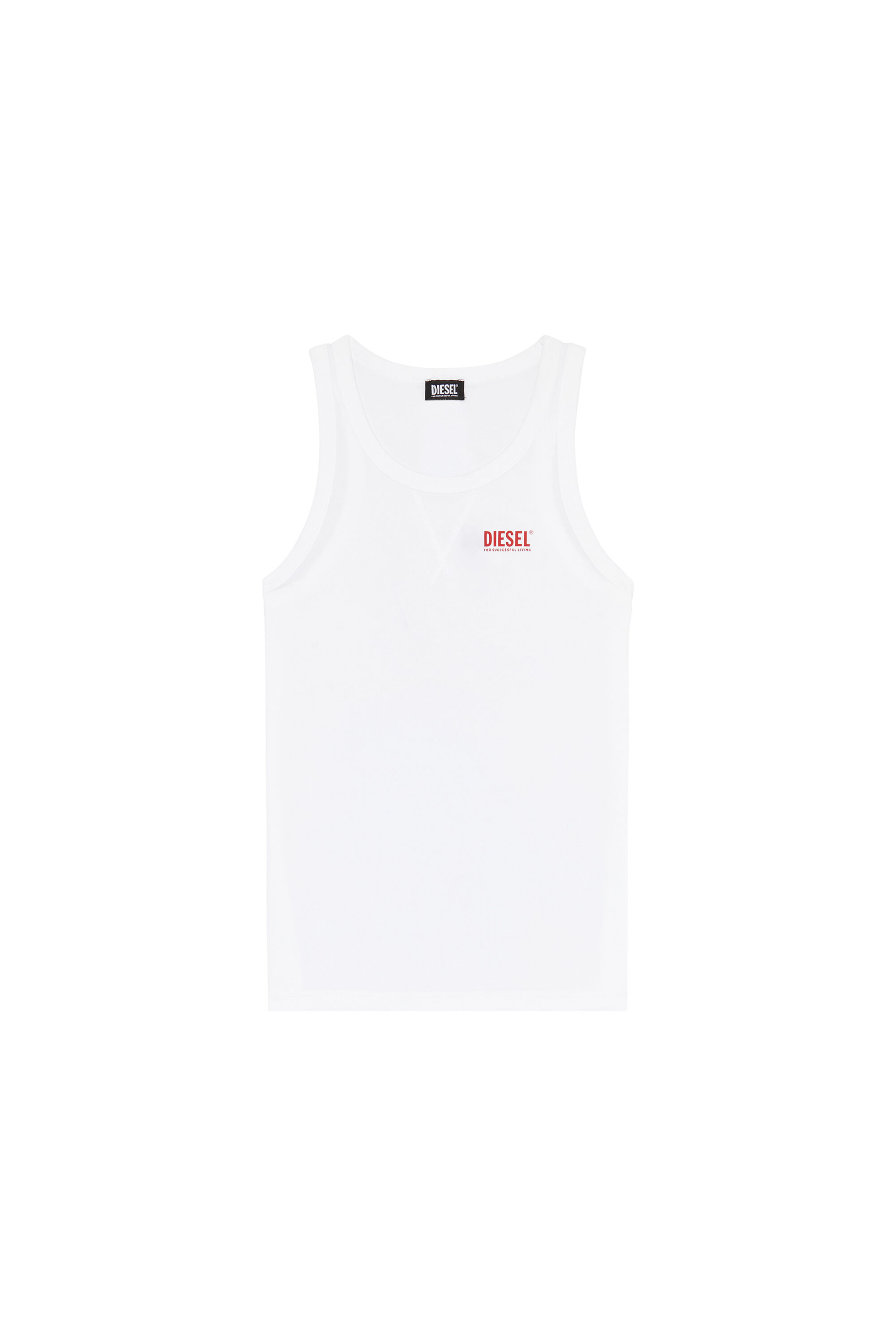 Diesel - UMTK-JOHNNY, Man Tank top with logo print in White - Image 2