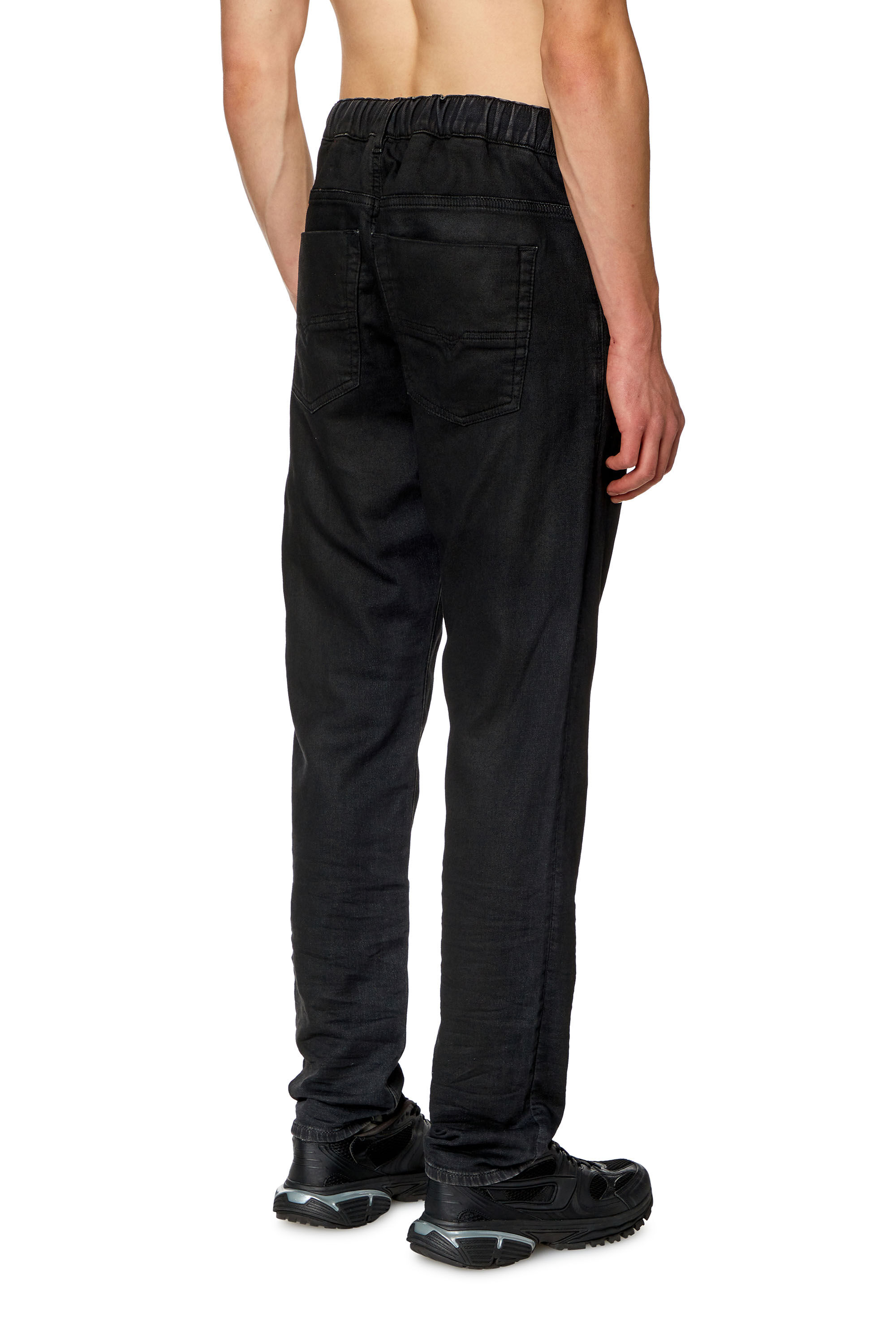 Diesel - Man Tapered 2030 D-Krooley Joggjeans® 068HU, Black/Dark grey - Image 4