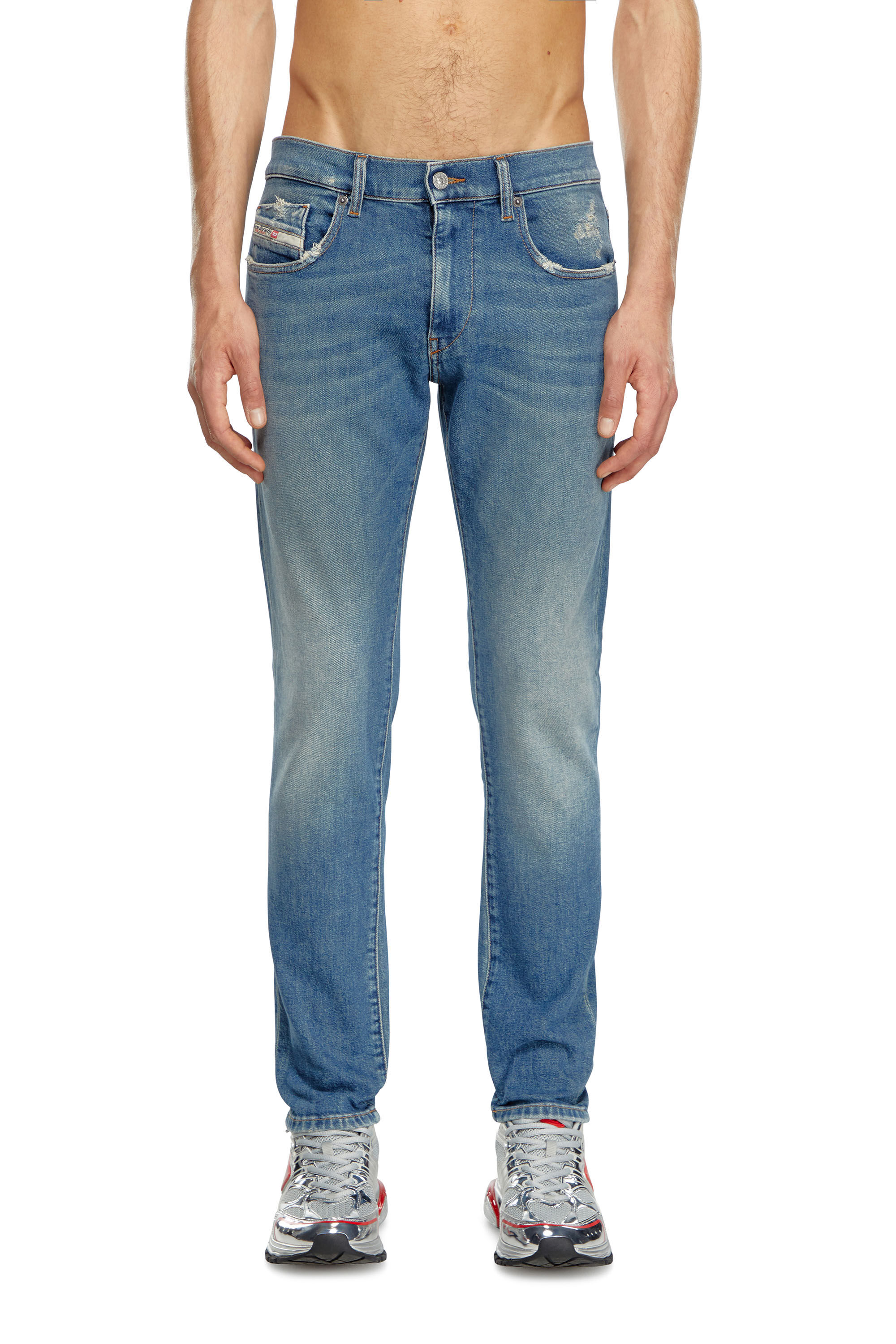 Diesel - Man Slim Jeans 2019 D-Strukt 0GRDG, Light Blue - Image 3