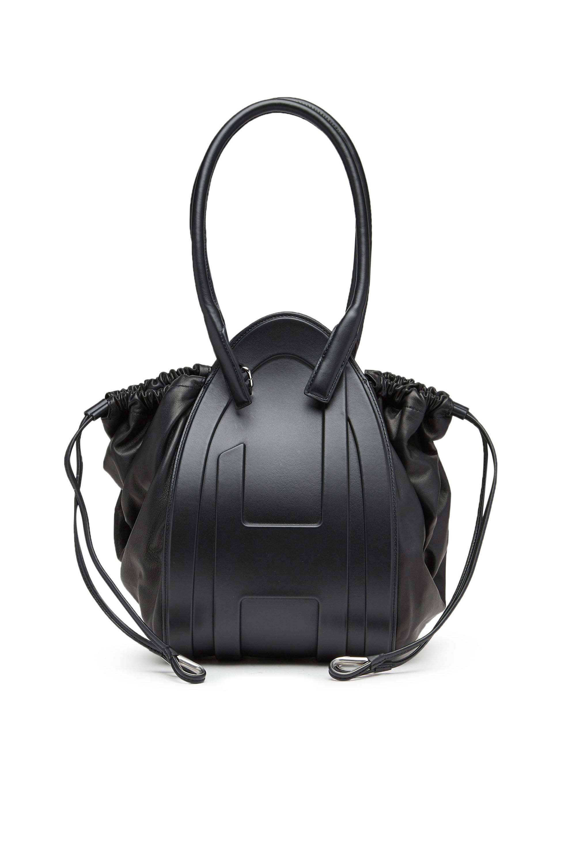 Diesel - 1DR-FOLD M, Woman 1DR-Fold M-Shoulder bag with maxi embossed logo in Black - Image 1