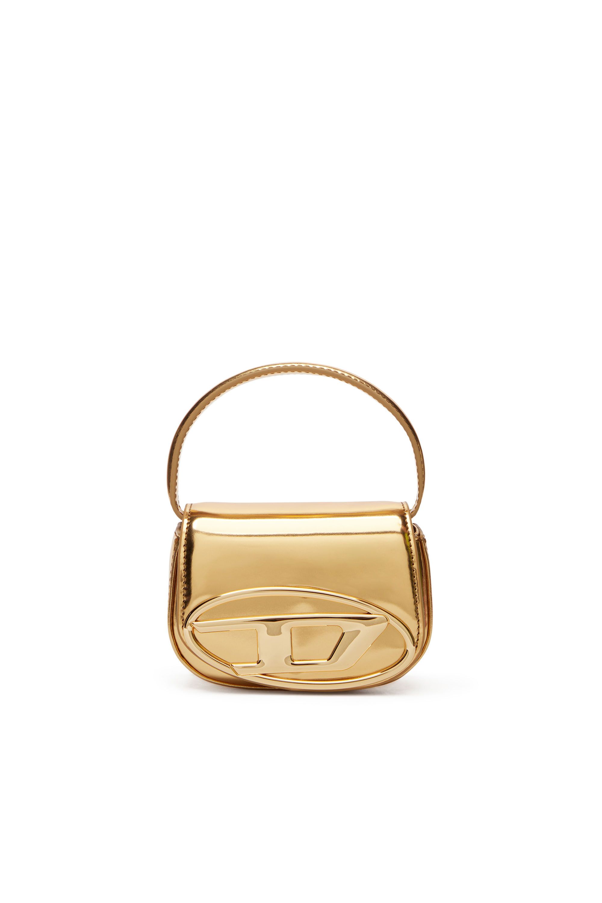 Diesel - 1DR-XS-S, Woman 1DR-XS-S-Iconic mini bag in mirrored leather in Oro - Image 1