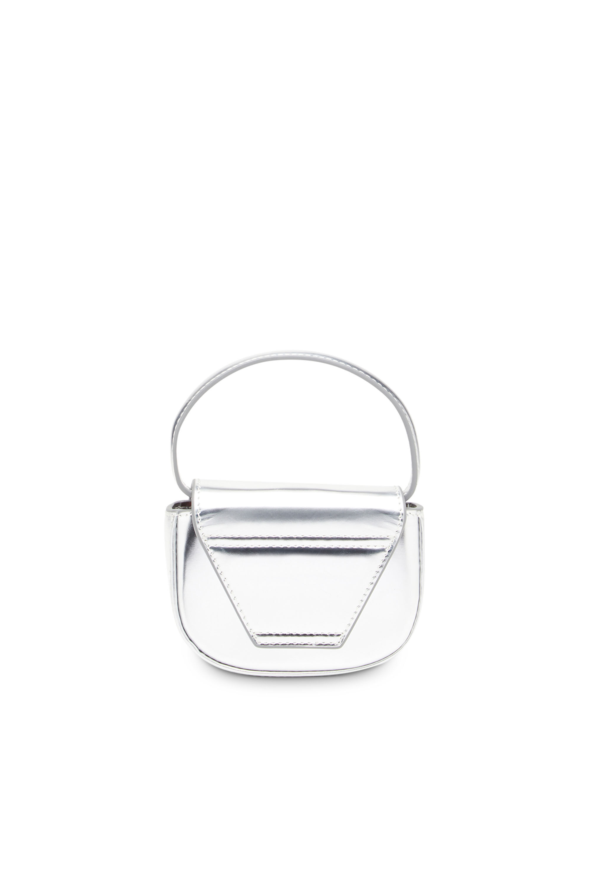 Diesel - 1DR-XS-S, Woman 1DR-XS-S-Iconic mini bag in mirrored leather in Silver - Image 3