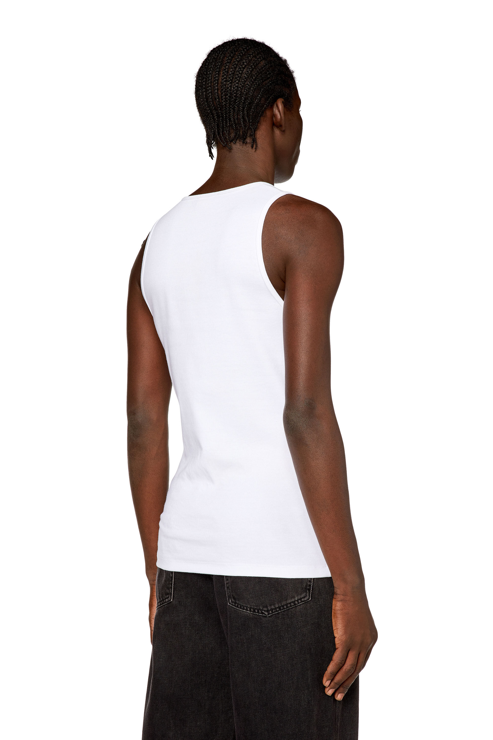Diesel - T-LIFTY-D, Man Tank top with mini D logo patch in White - Image 4