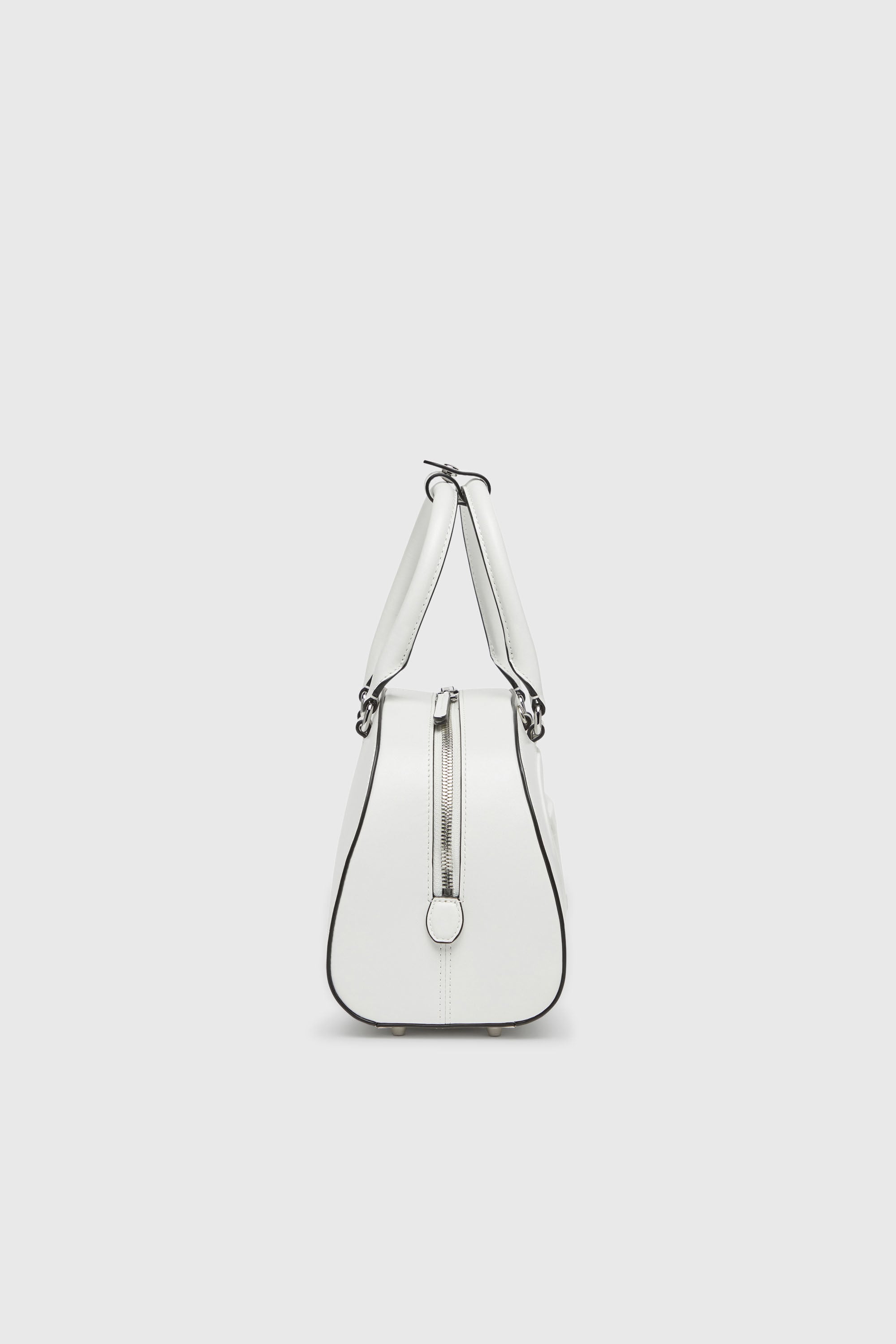 Diesel - 1DR DOME TOP HANDLE, Woman's 1DR Dome-Leather bowling bag in White - 5