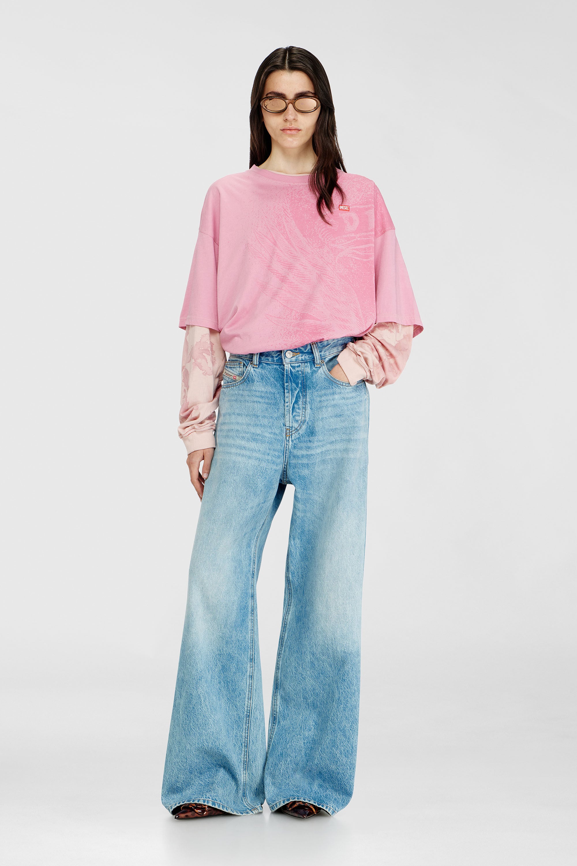 Diesel - Unisex's Relaxed Jeans 1996 D-Sire 09I29, Light Blue - 1
