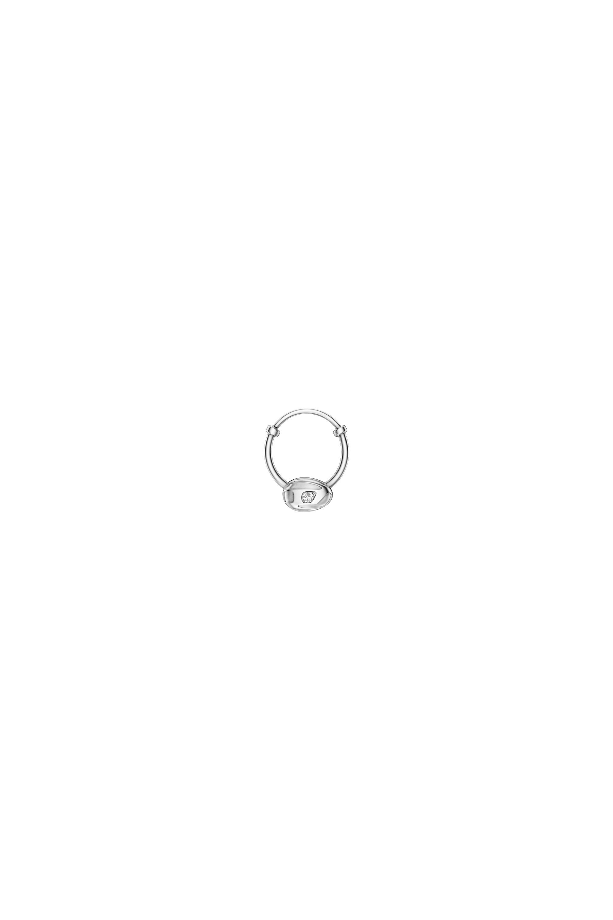 Diesel - DX1703040 JEWELLERY, Unisex's Stainless steel hoop earring in Silver - 3