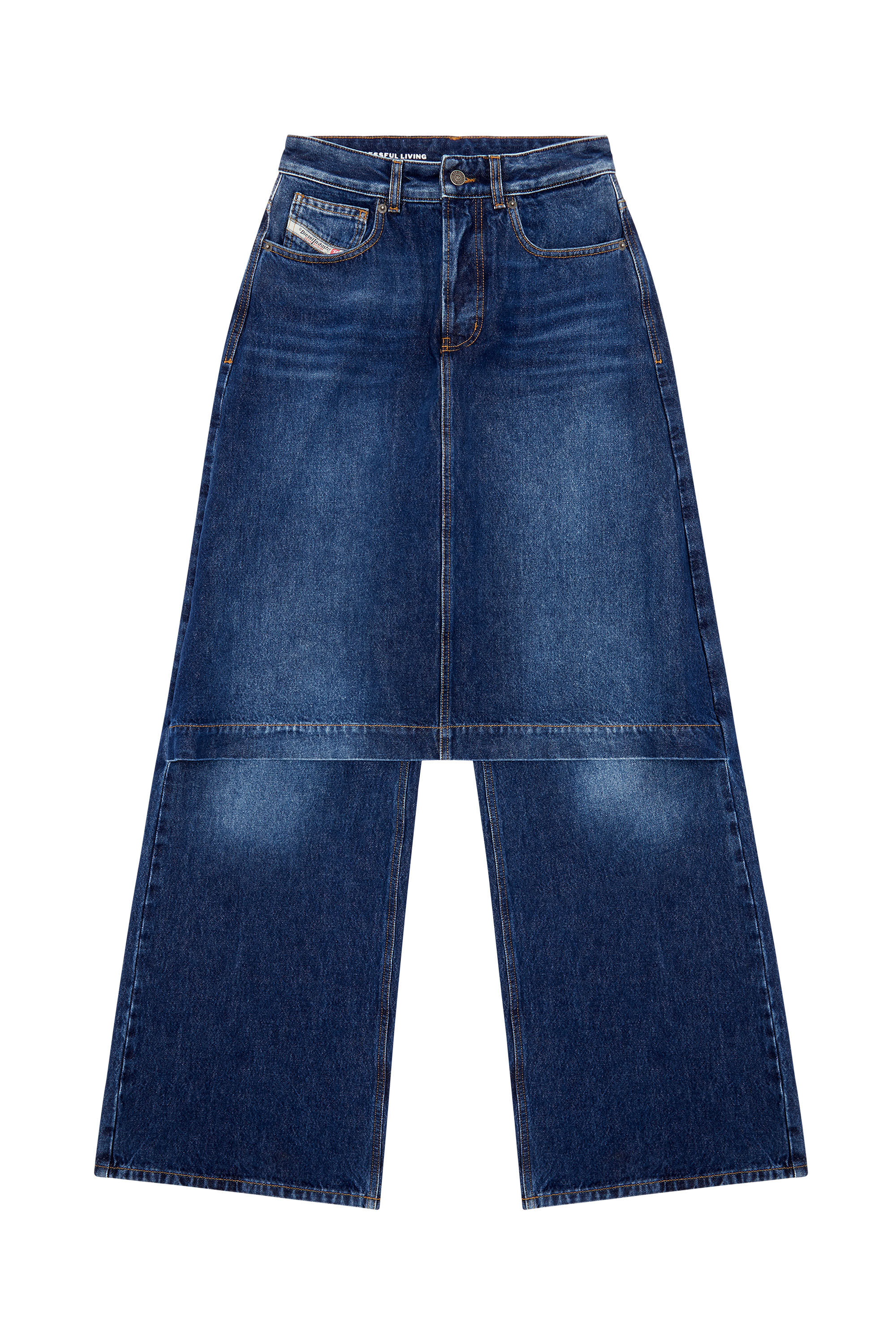 Diesel - Woman Straight Jeans D-Syren 0DBCF, Dark Blue - Image 2