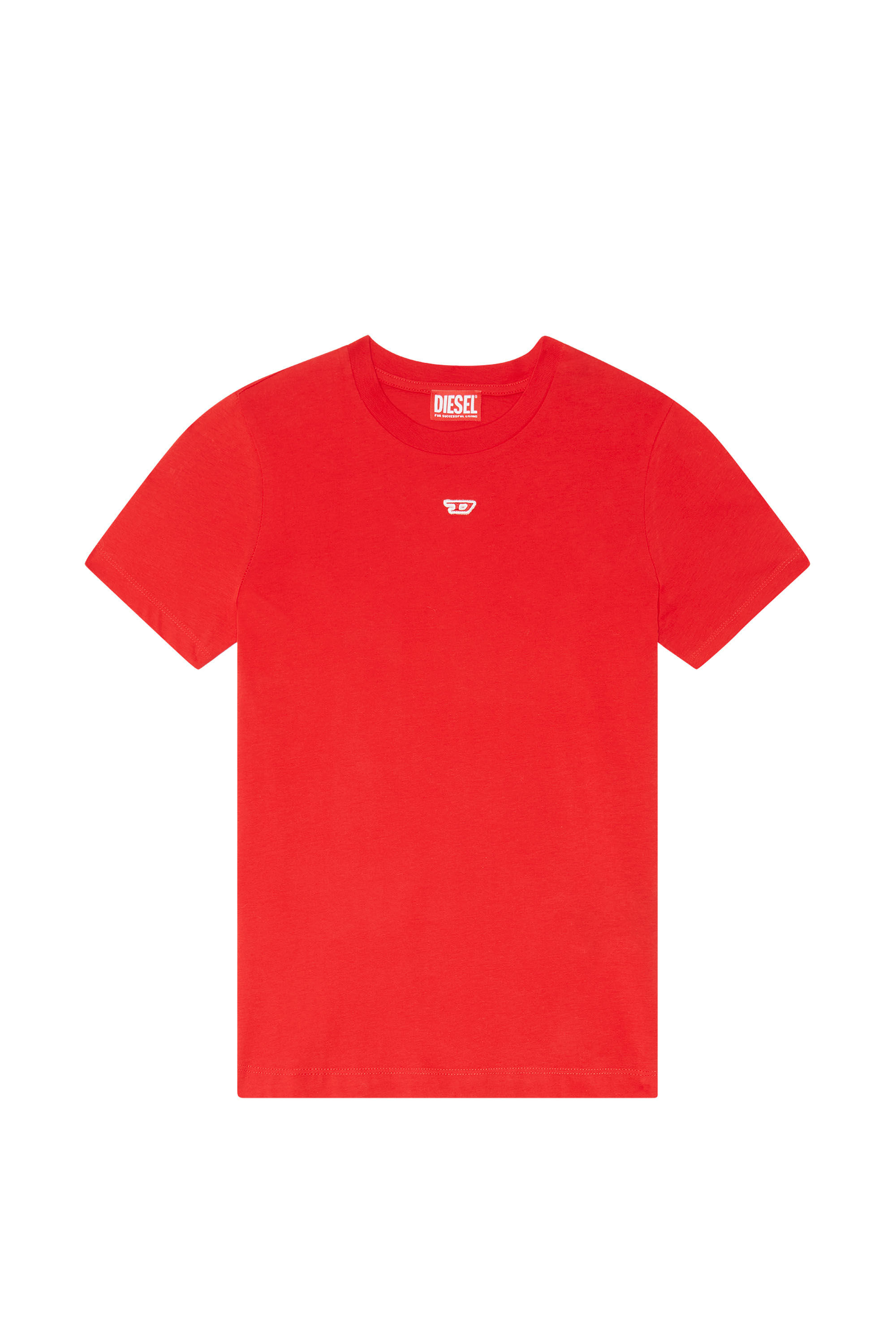 Diesel - T-REG-D, Woman T-shirt with mini logo patch in Red - Image 2