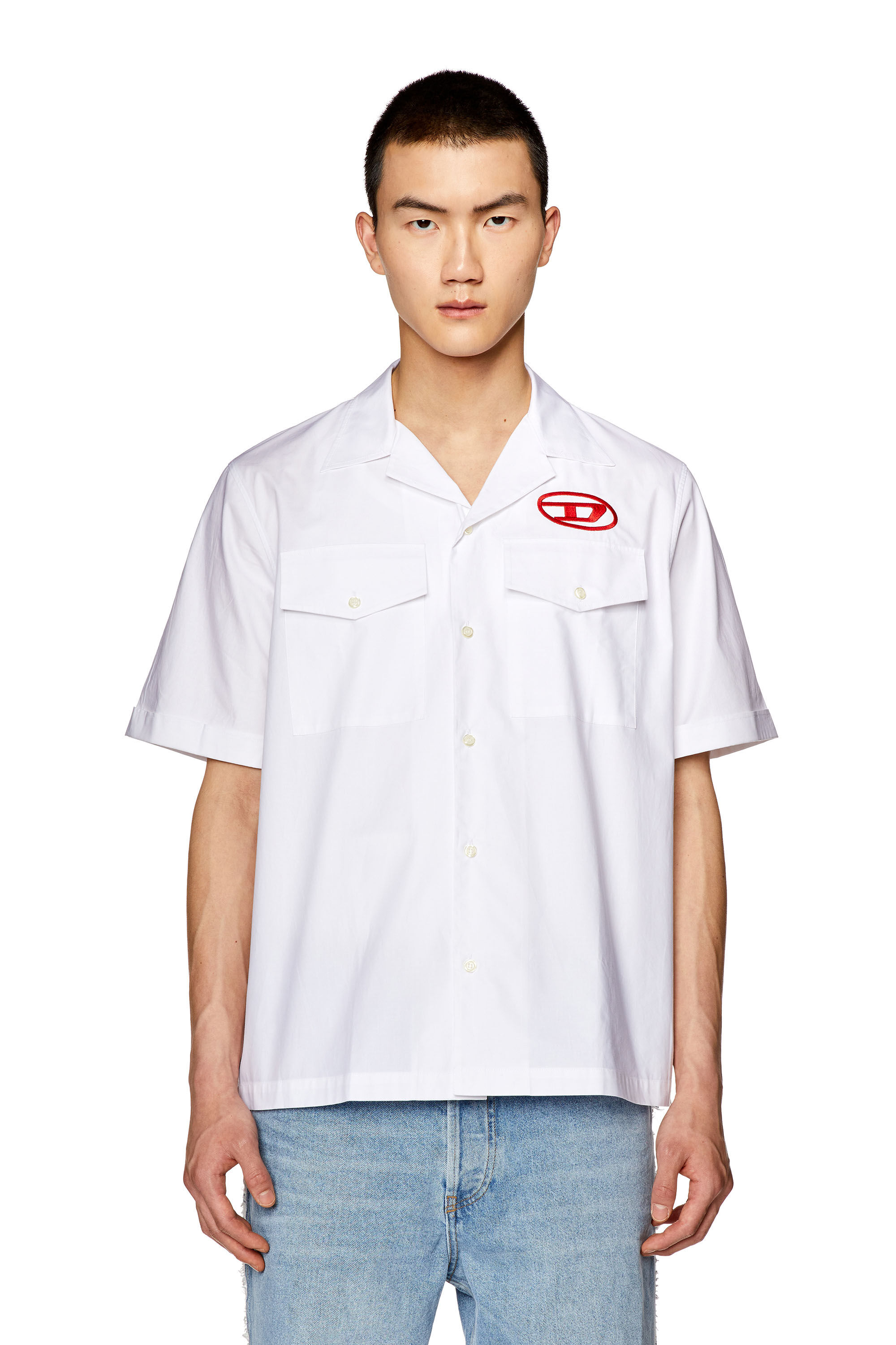 Diesel - S-MAC-22-B, Man Bowling shirt with embroidered logo in Multicolor - Image 5