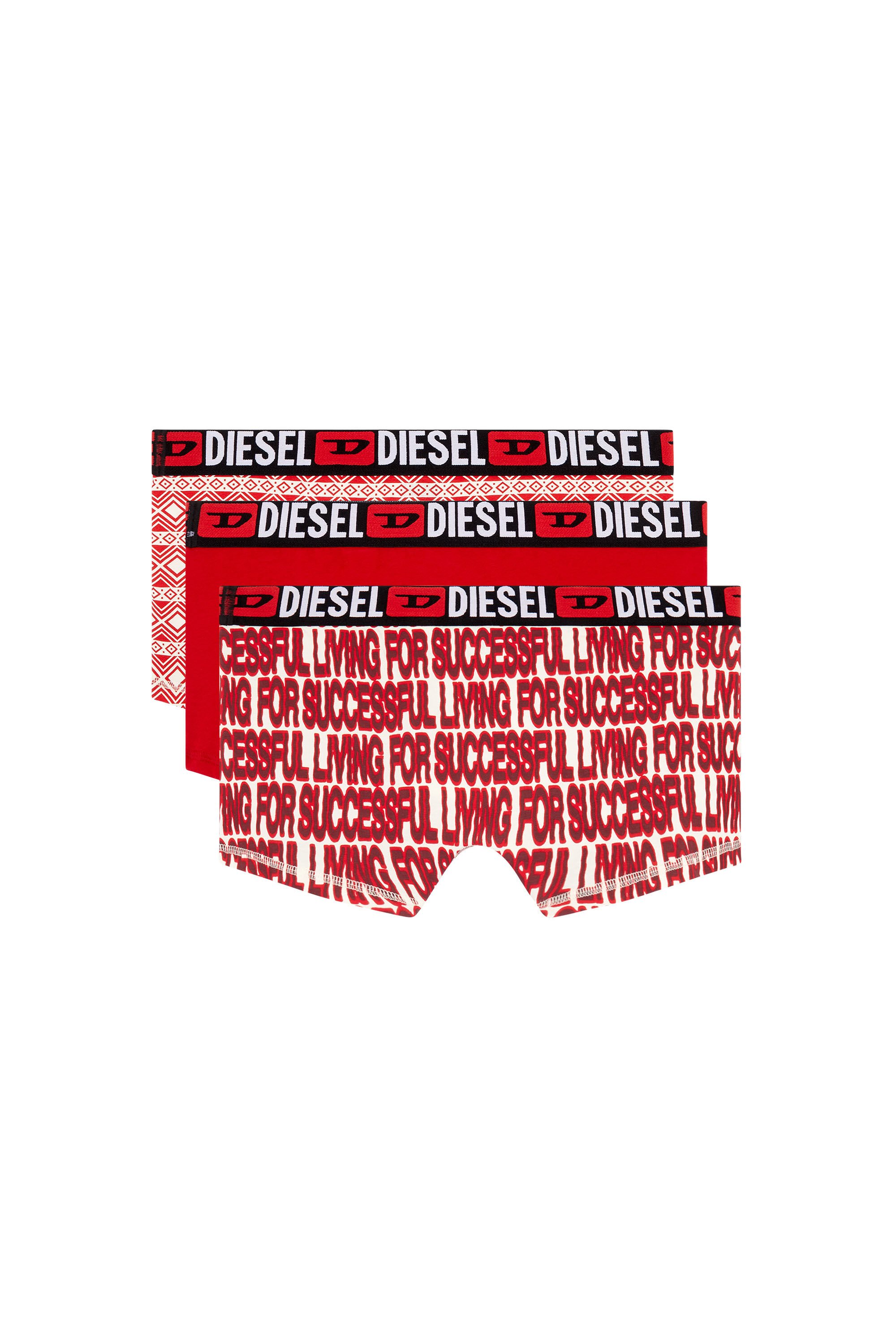 Diesel - UMBX-DAMIENTHREEPACK, Man Three-pack printed boxer briefs in Red - Image 2