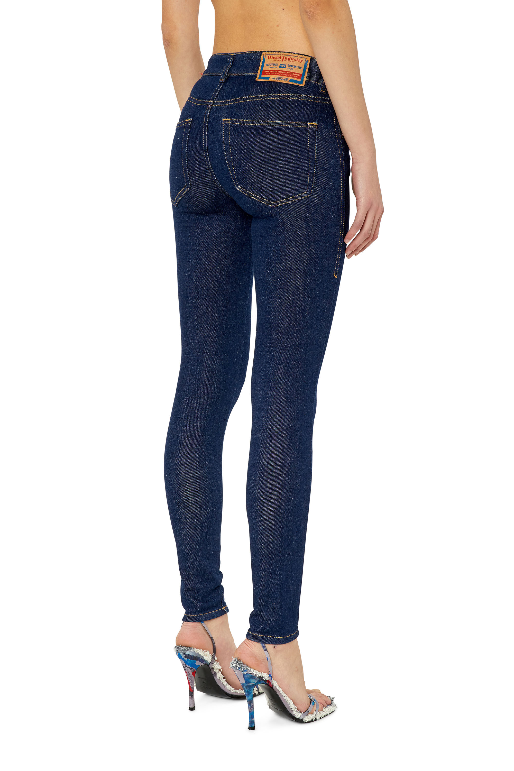 Diesel - Woman Super skinny Jeans 2017 Slandy Z9C18, Dark Blue - Image 4