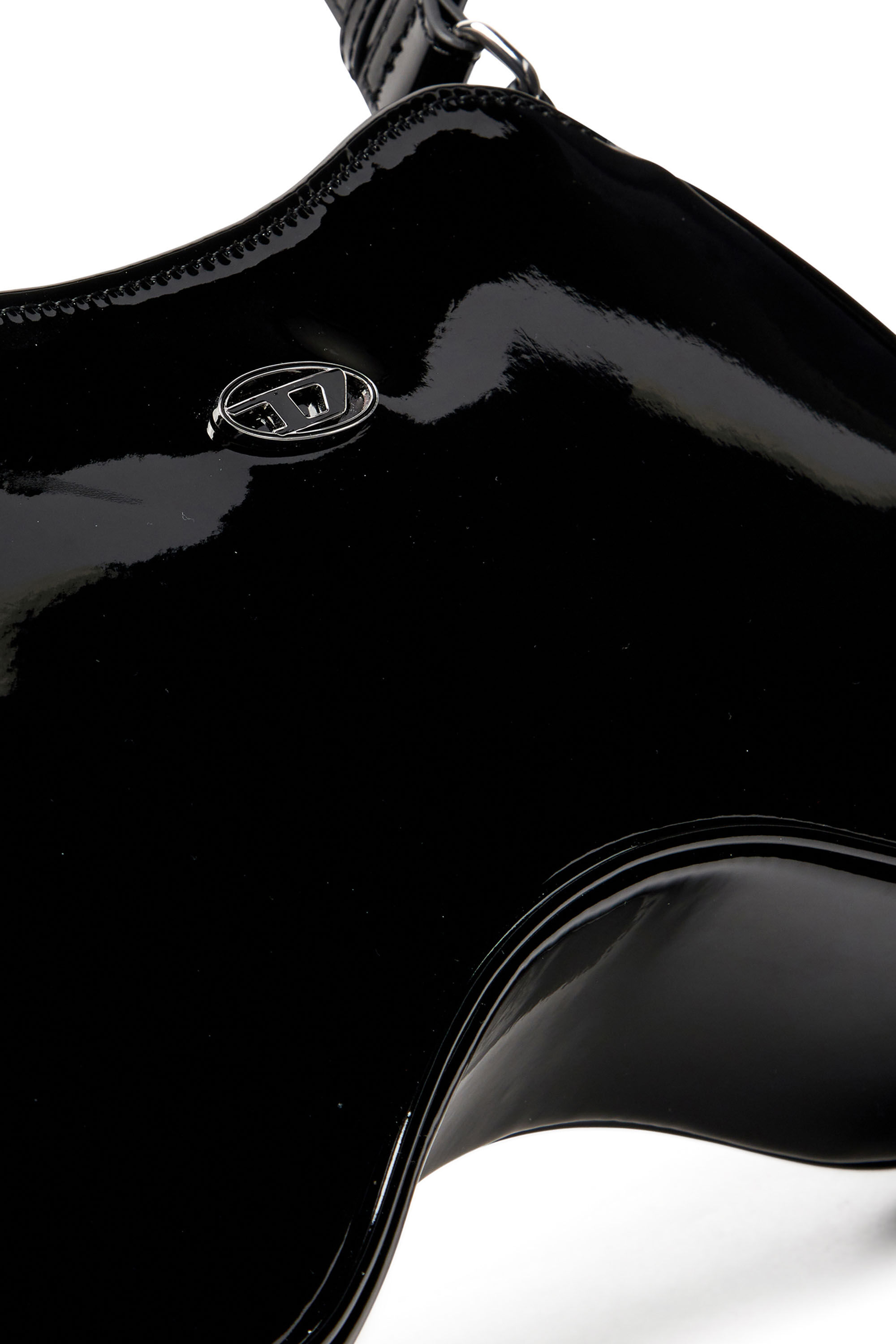 Diesel - PLAY SHOULDER, Woman Play-Glossy shoulder bag in Black - Image 2