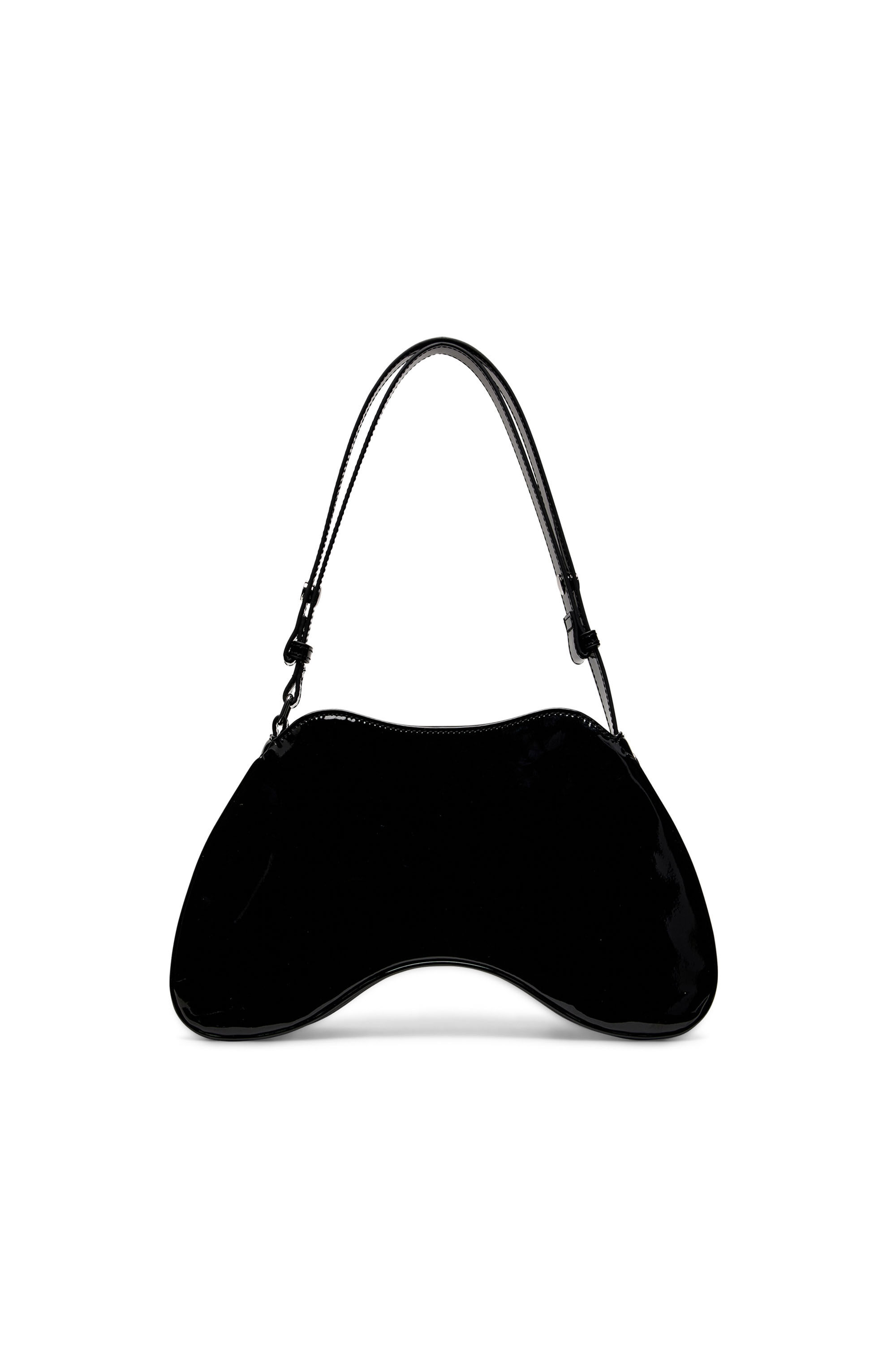 Diesel - PLAY SHOULDER, Woman Play-Glossy shoulder bag in Black - Image 3