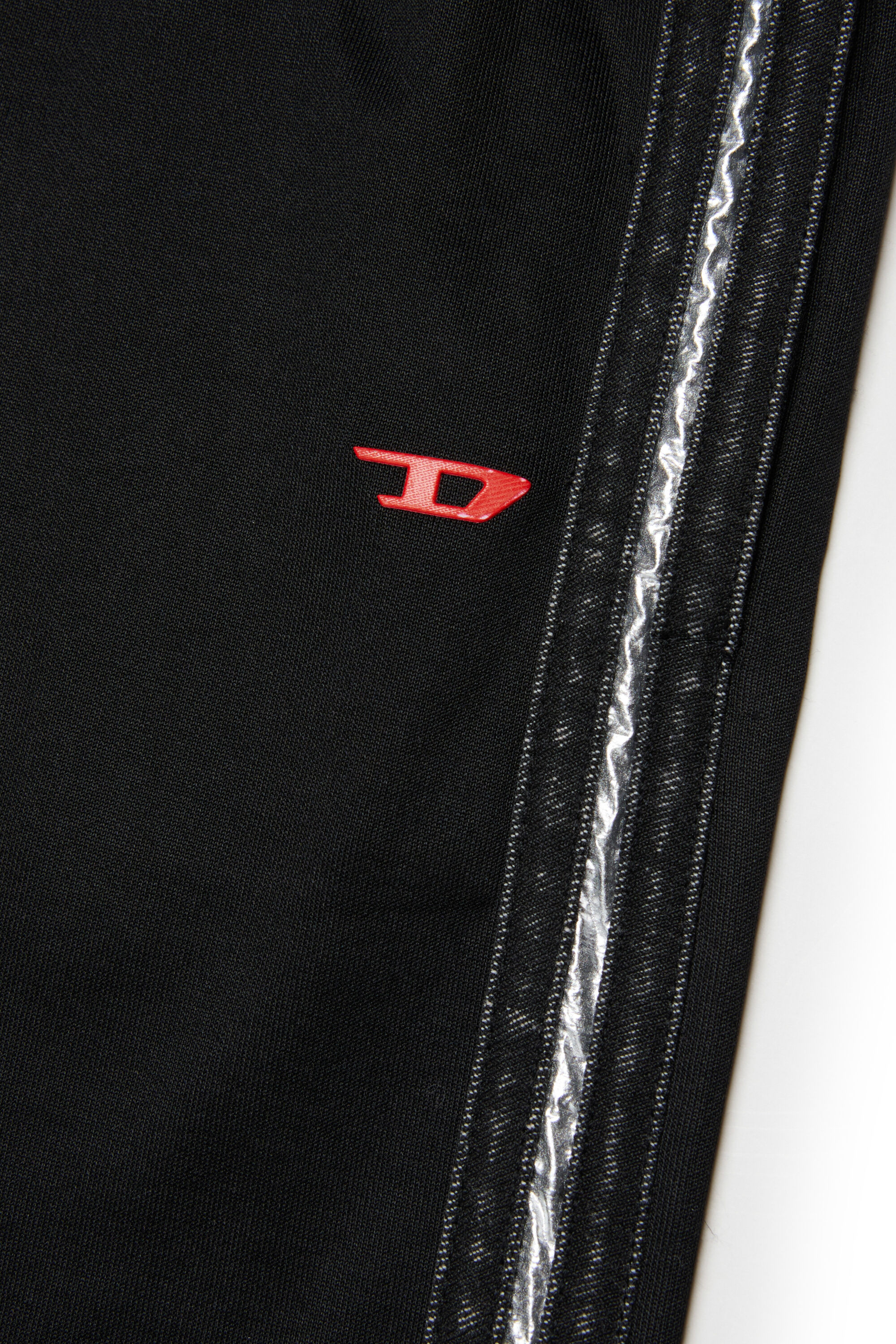 Diesel - PACARON SHORT, Man's Sweat shorts with side bands in Black - 4