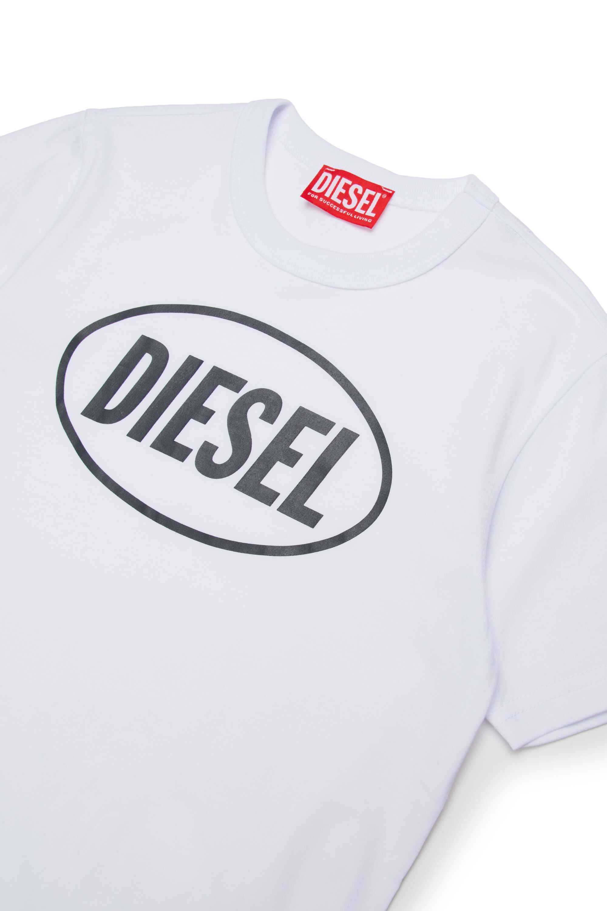 Diesel - TUNDRA, Man's Cotton T-shirt with logo in White - 3