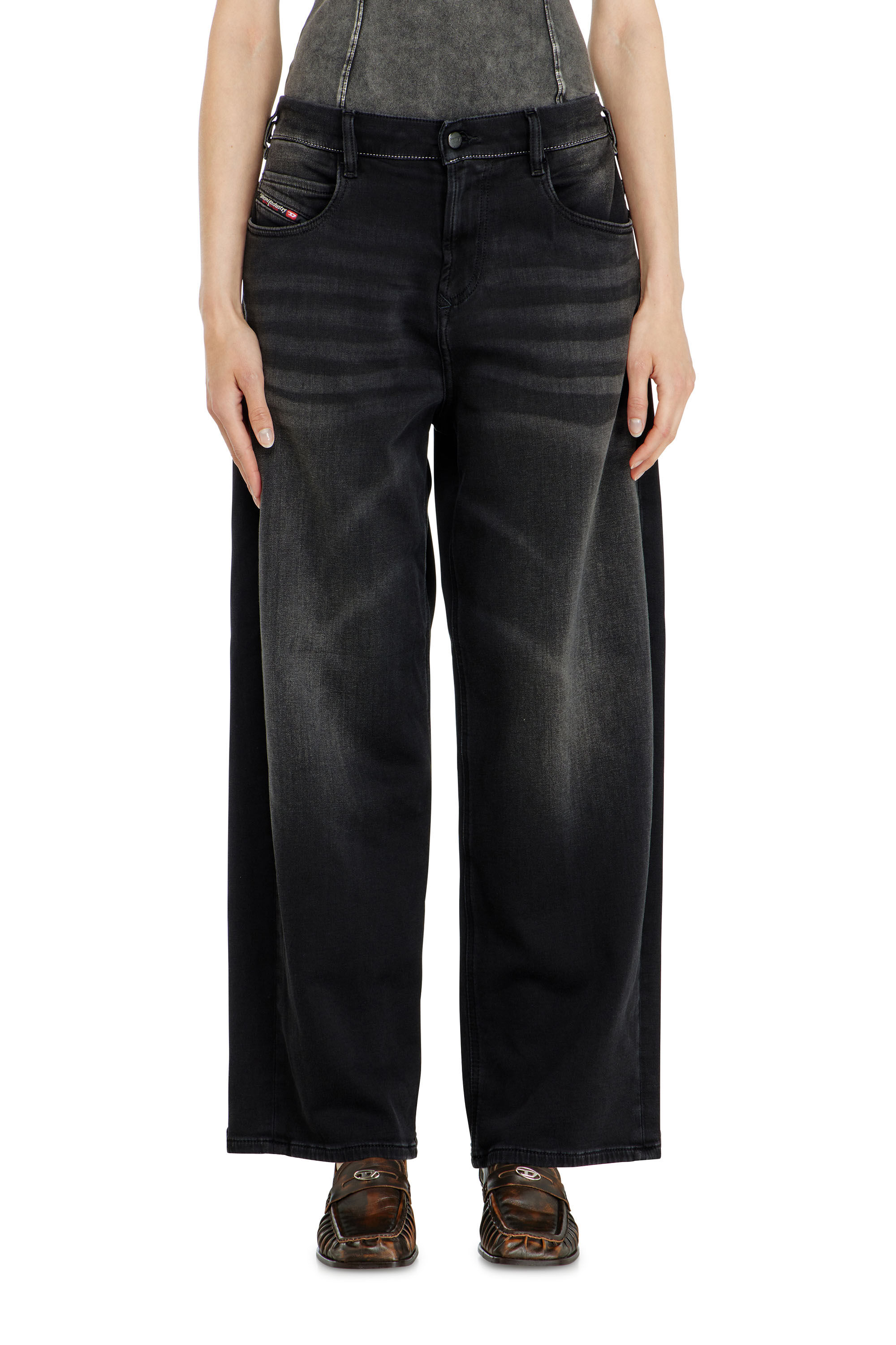 Diesel - Unisex's Relaxed 2097 D-Enim-M Joggjeans&reg; 09P90, Black/Dark grey - 2