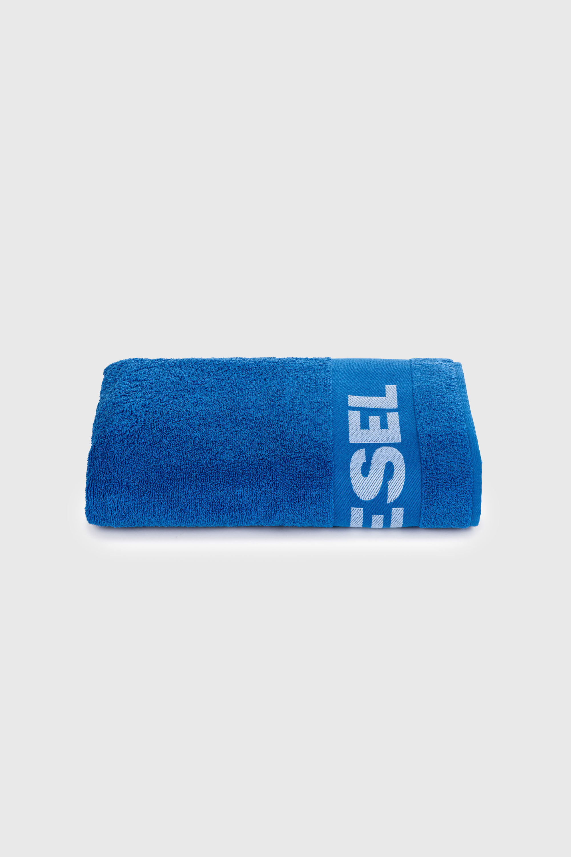 Diesel - 1015212 LOGO-COTTON TOWEL 100X180 BLUE, Unisex's Logo-Cotton Terry Towel in Blue - 1