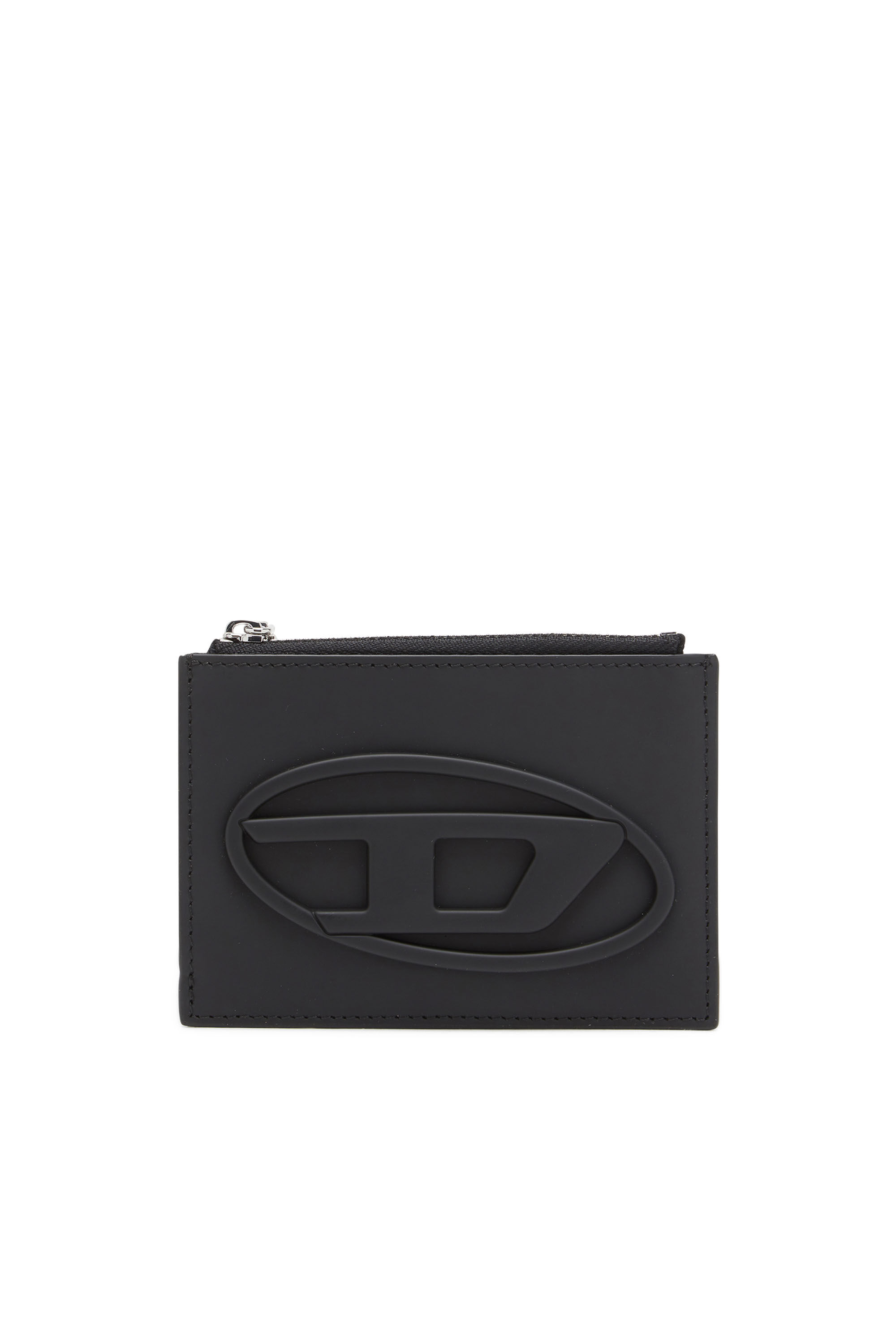 Diesel - 1DR CARD HOLDER I, Woman Card holder in matte leather in Black - Image 1