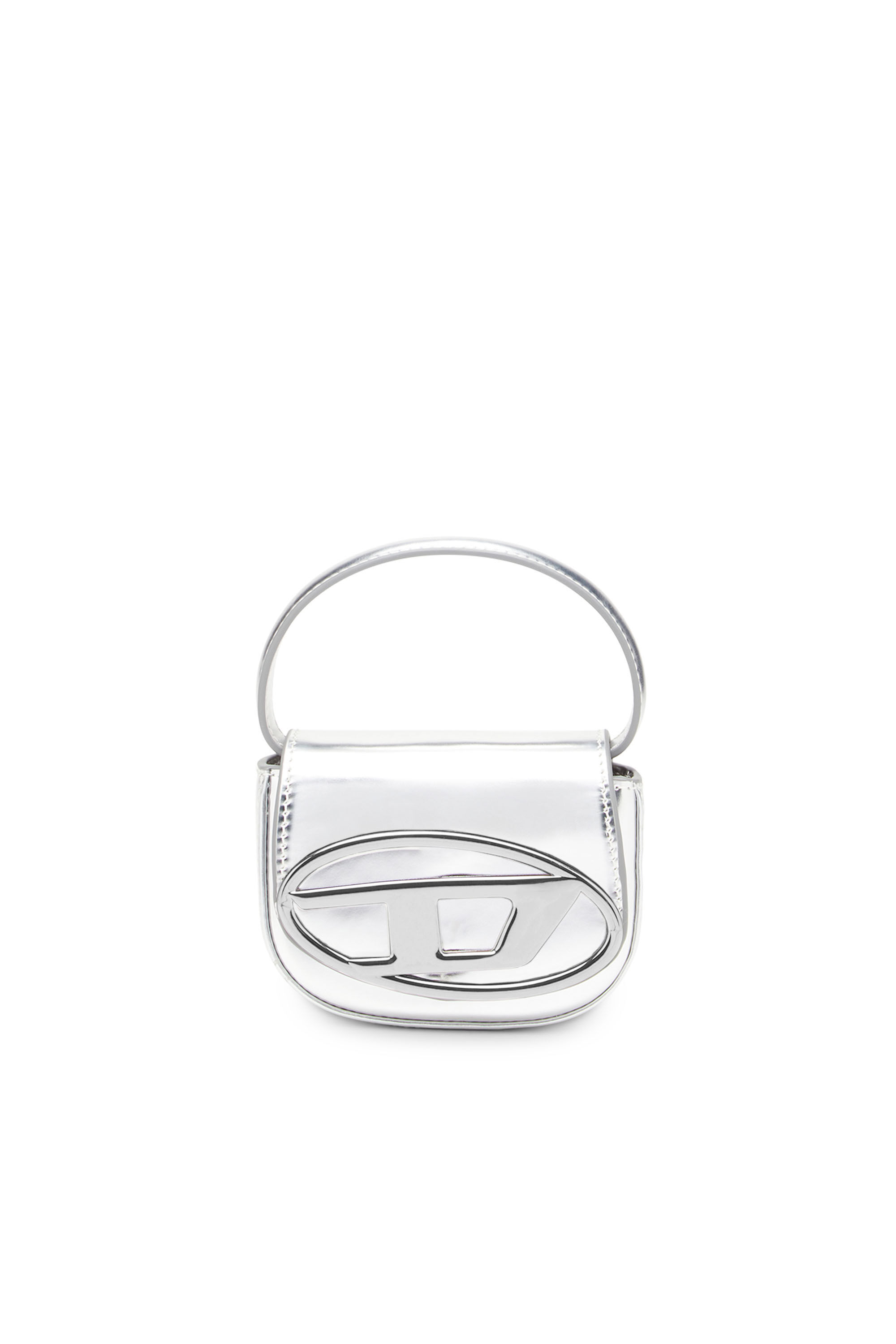 Diesel - 1DR-XS-S, Woman 1DR-XS-S-Iconic mini bag in mirrored leather in Silver - Image 1
