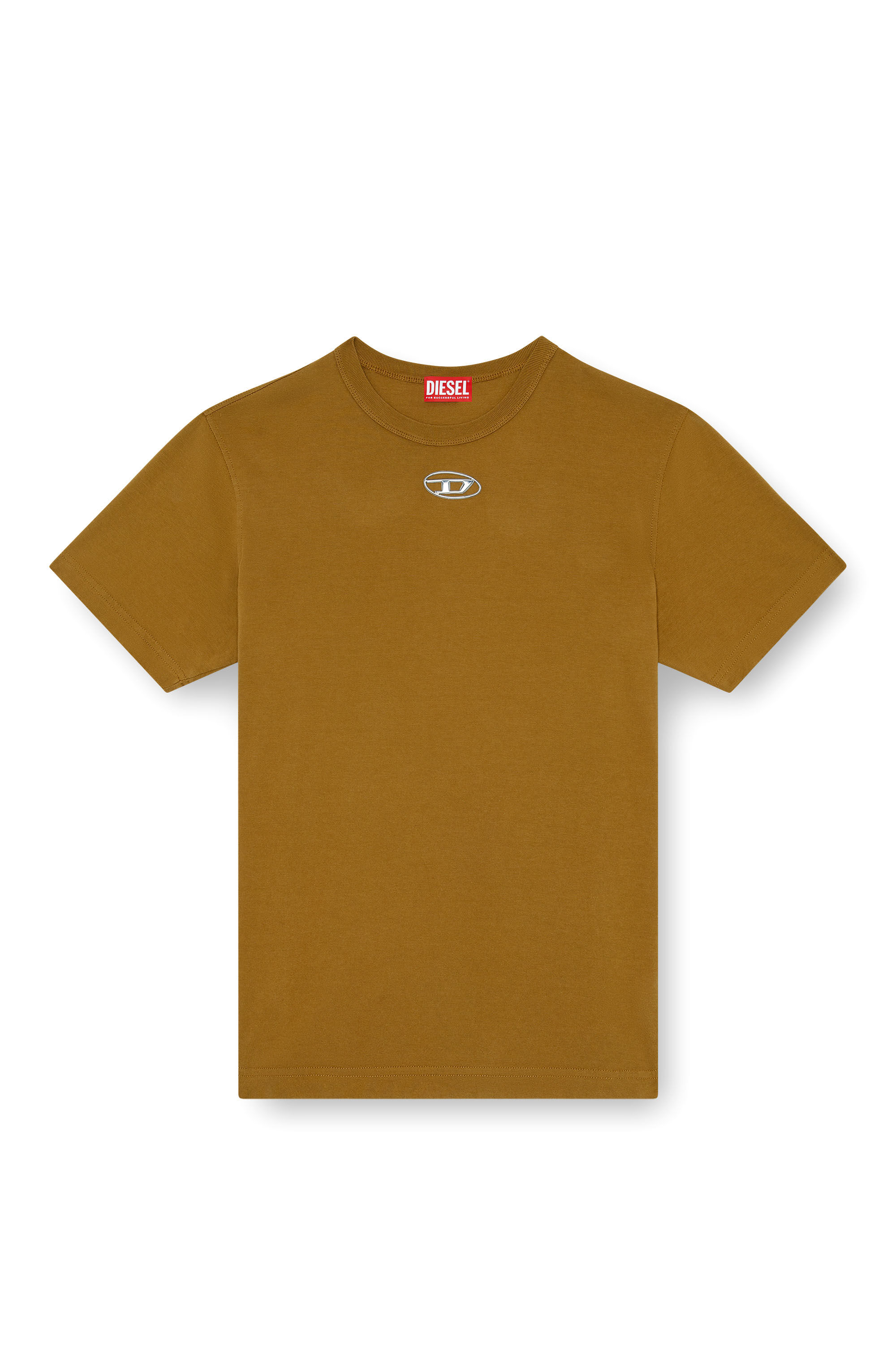 Diesel - T-JUST-OD, Man T-shirt with injection moulded logo in Brown - Image 2