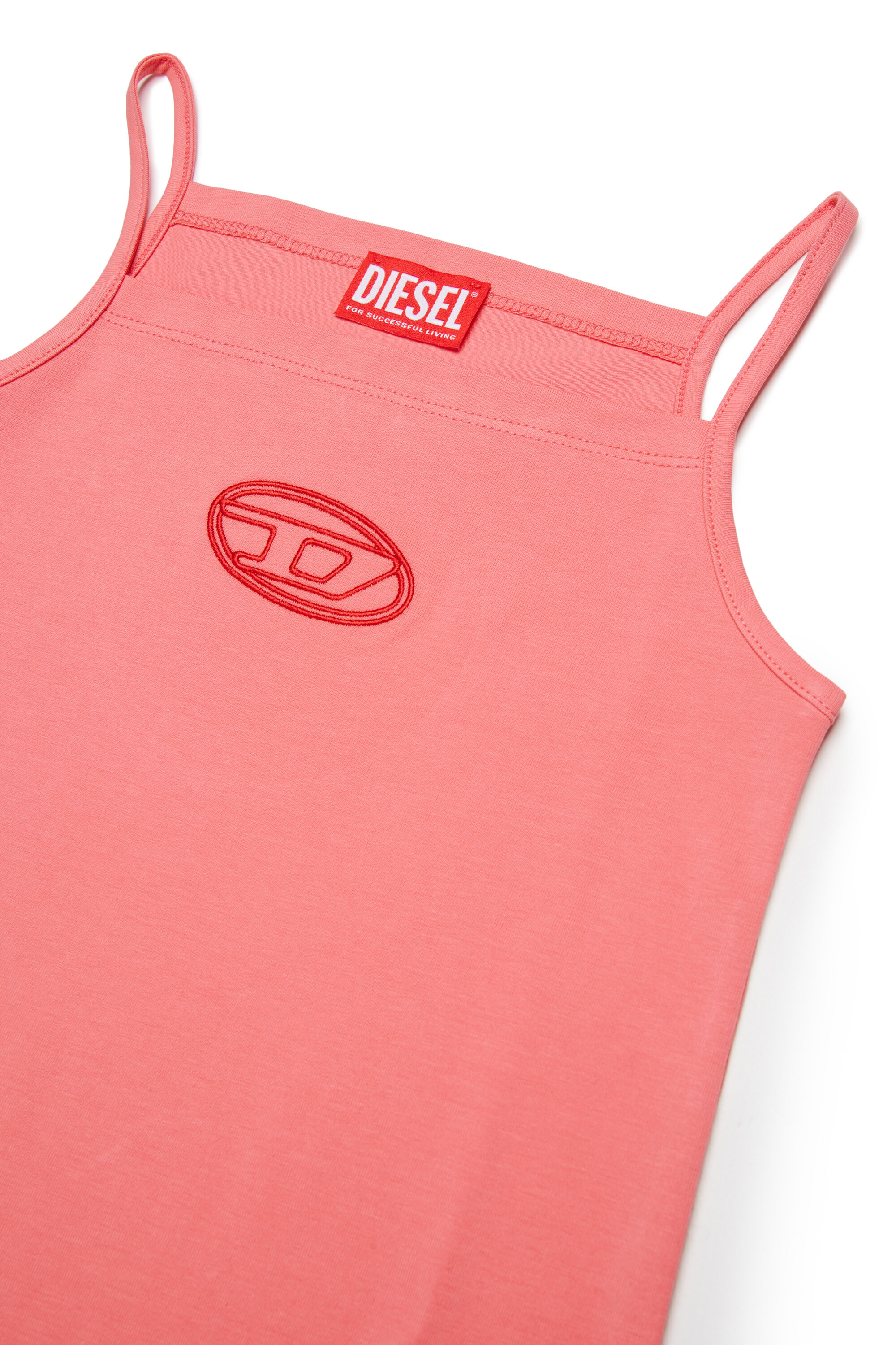 Diesel - DKIPPY, Woman's Cotton tank dress with embroidery in Pink - 3