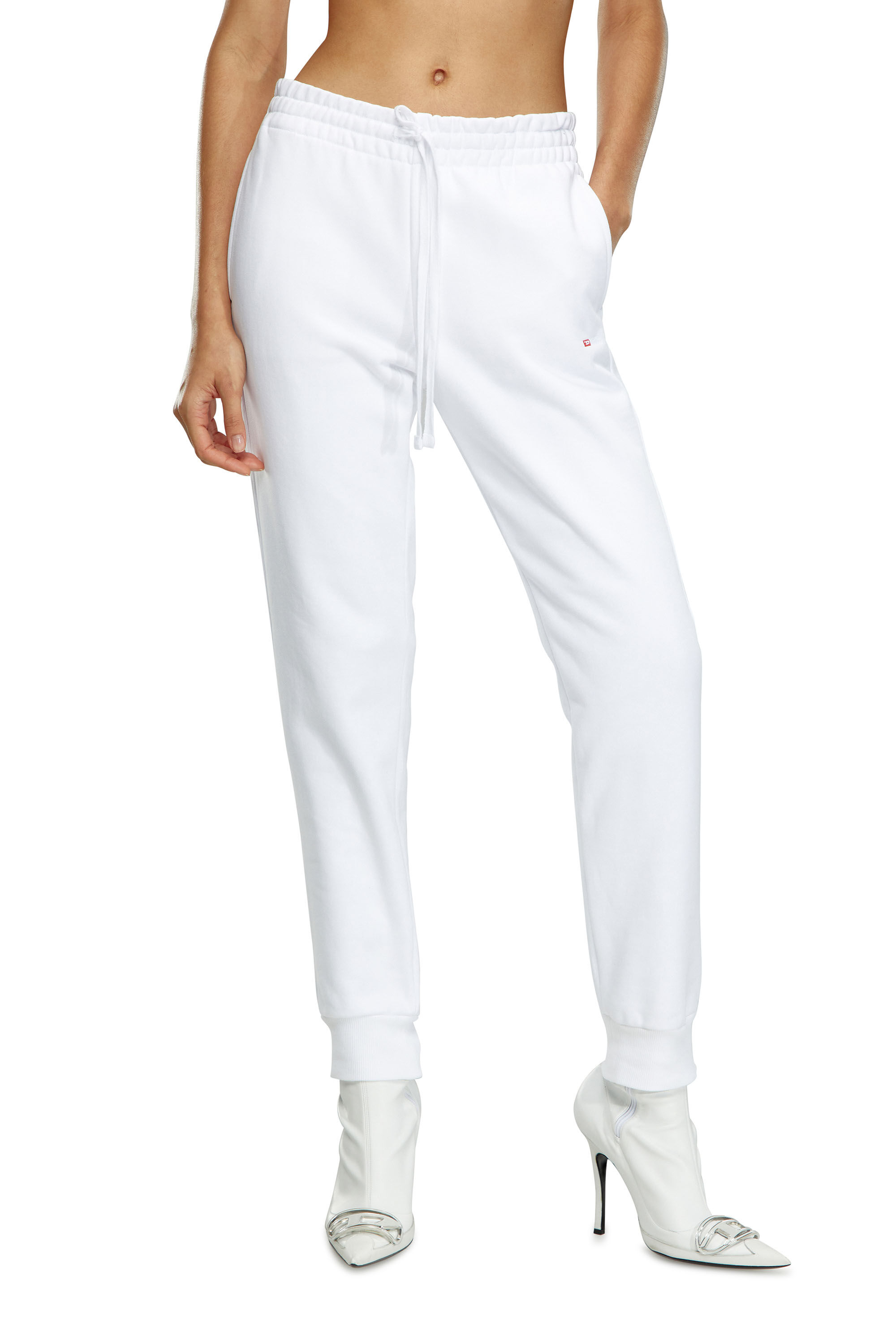 Diesel - P-JAMY-MICRODIV, Woman Sweatpants with micro logo embroidery in White - Image 3