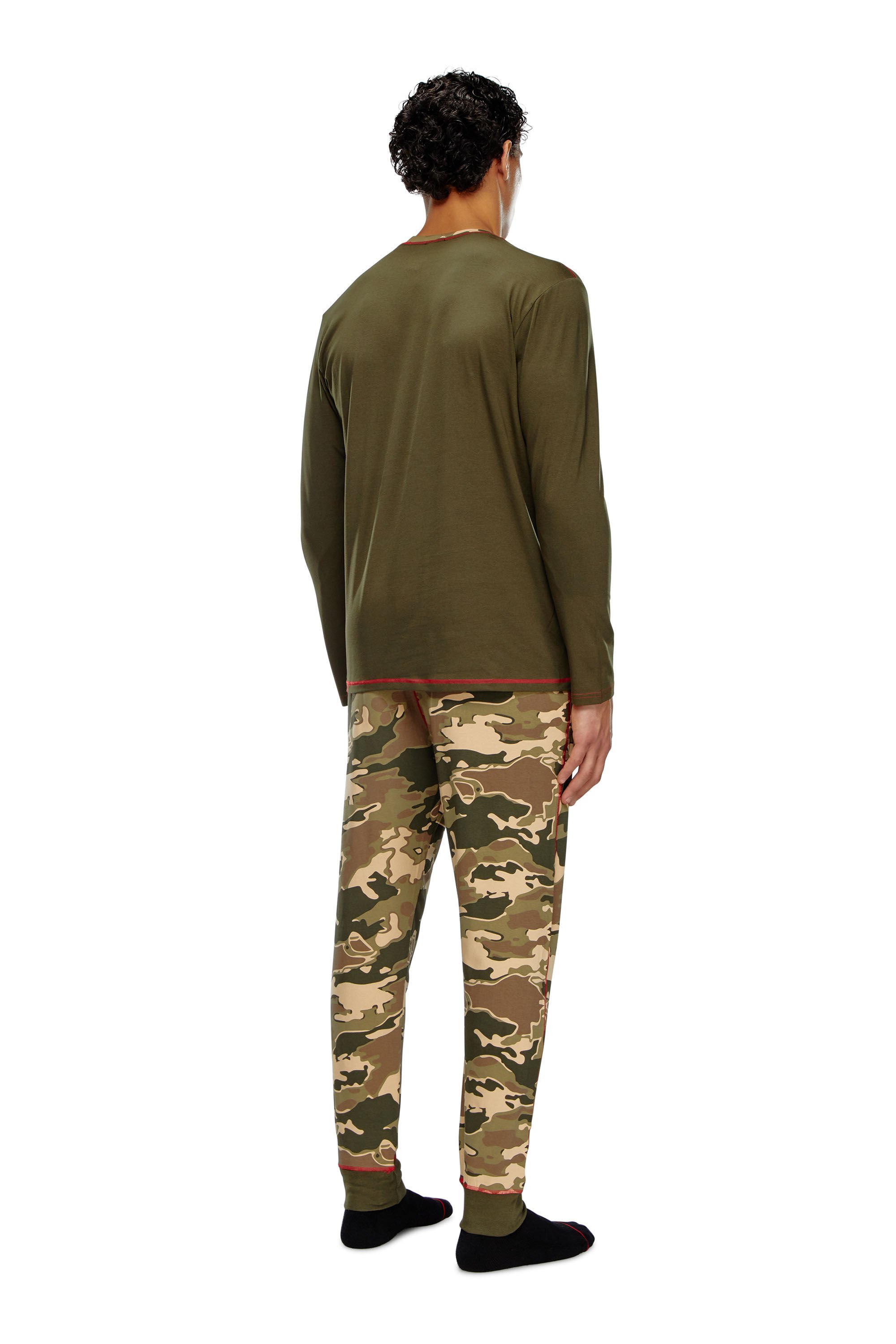 Diesel - UMSET-WILLIAM, Man Cotton pyjamas with camouflage print in Multicolor - Image 3