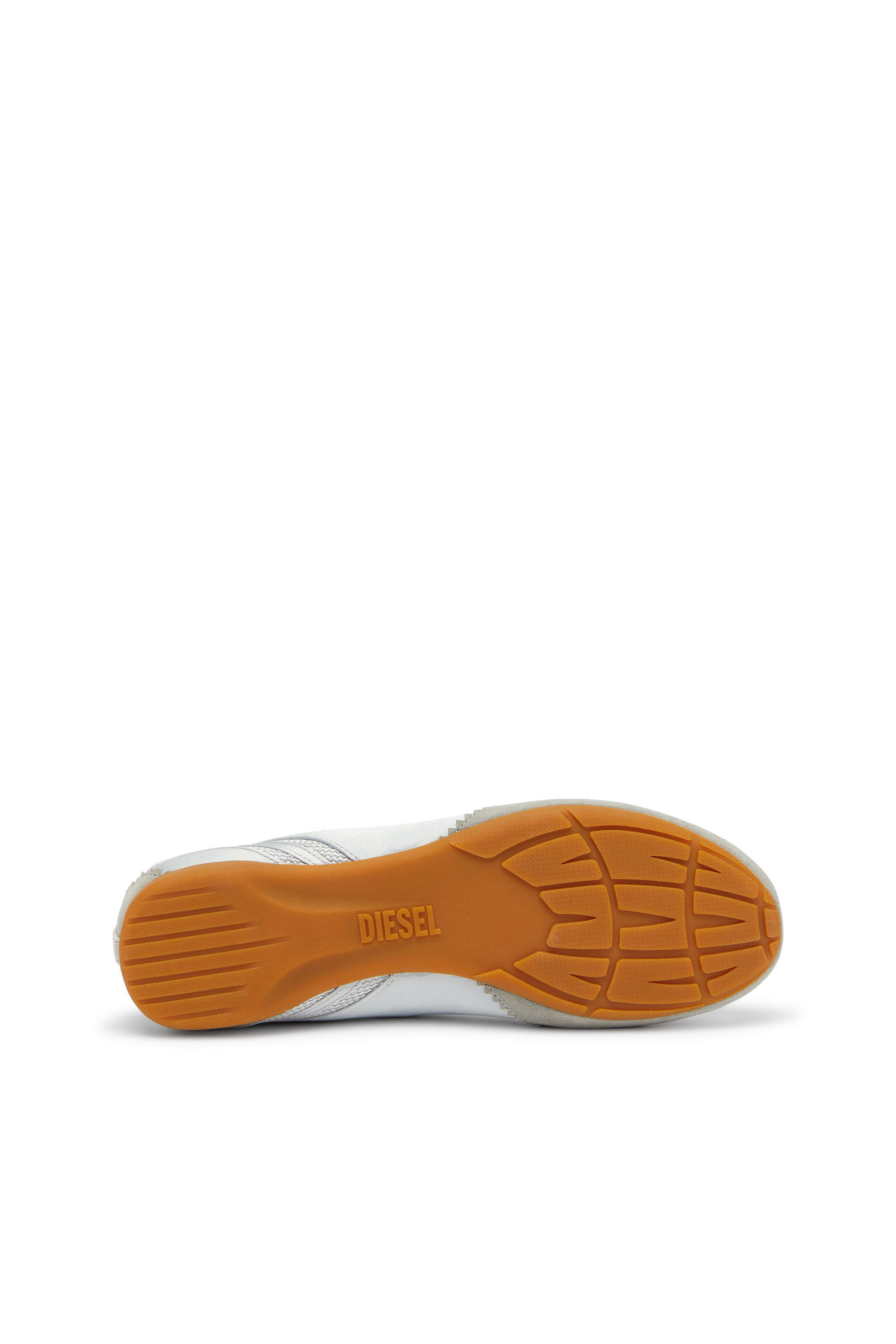 Diesel - D-MILE BALLERINA LACE UP II W, Woman's D-Mile - Ballerina flats in leather and mesh in Light Grey - 5