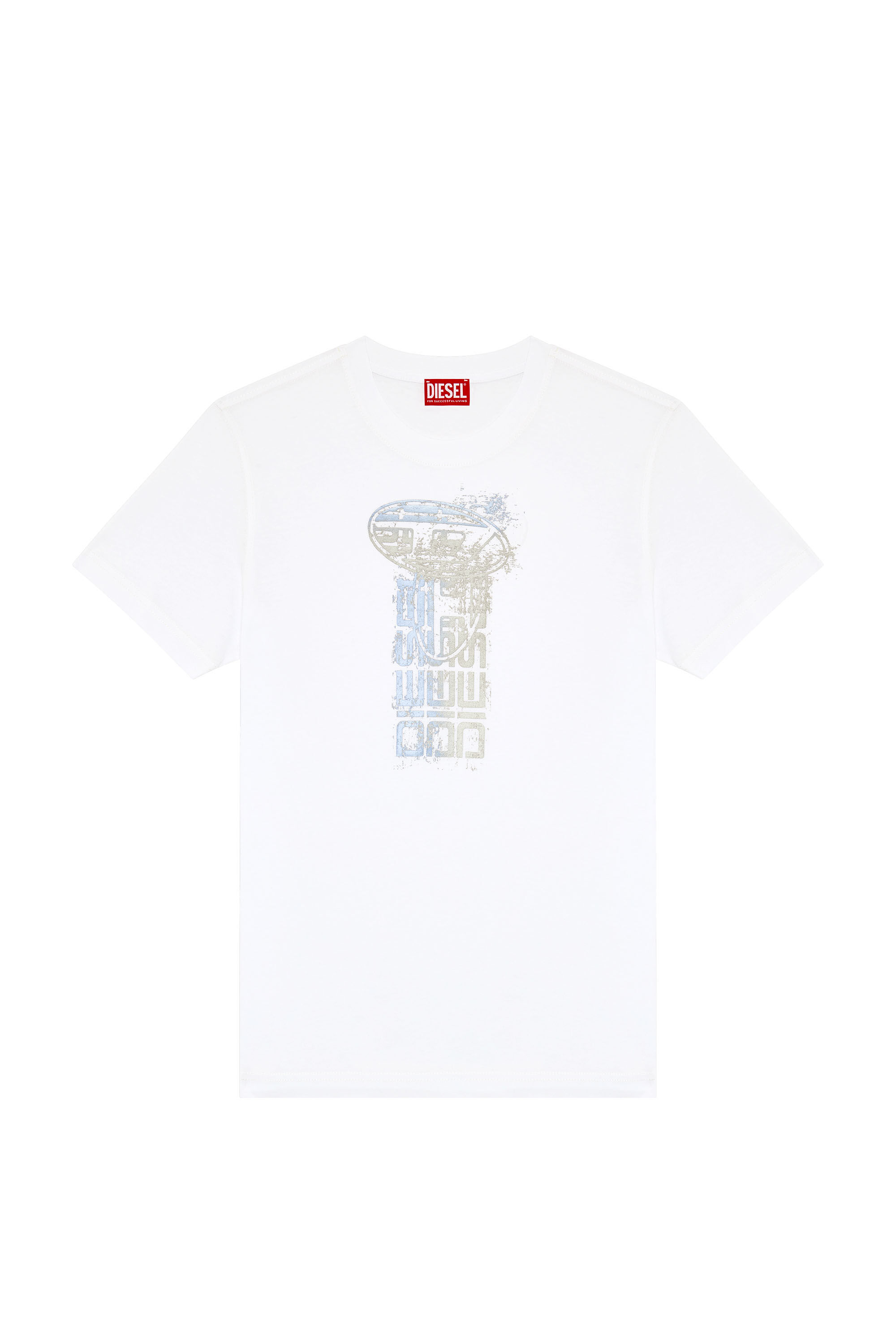 Diesel - T-DIEGOR-K68, Man T-shirt with metallic logos in White - Image 2