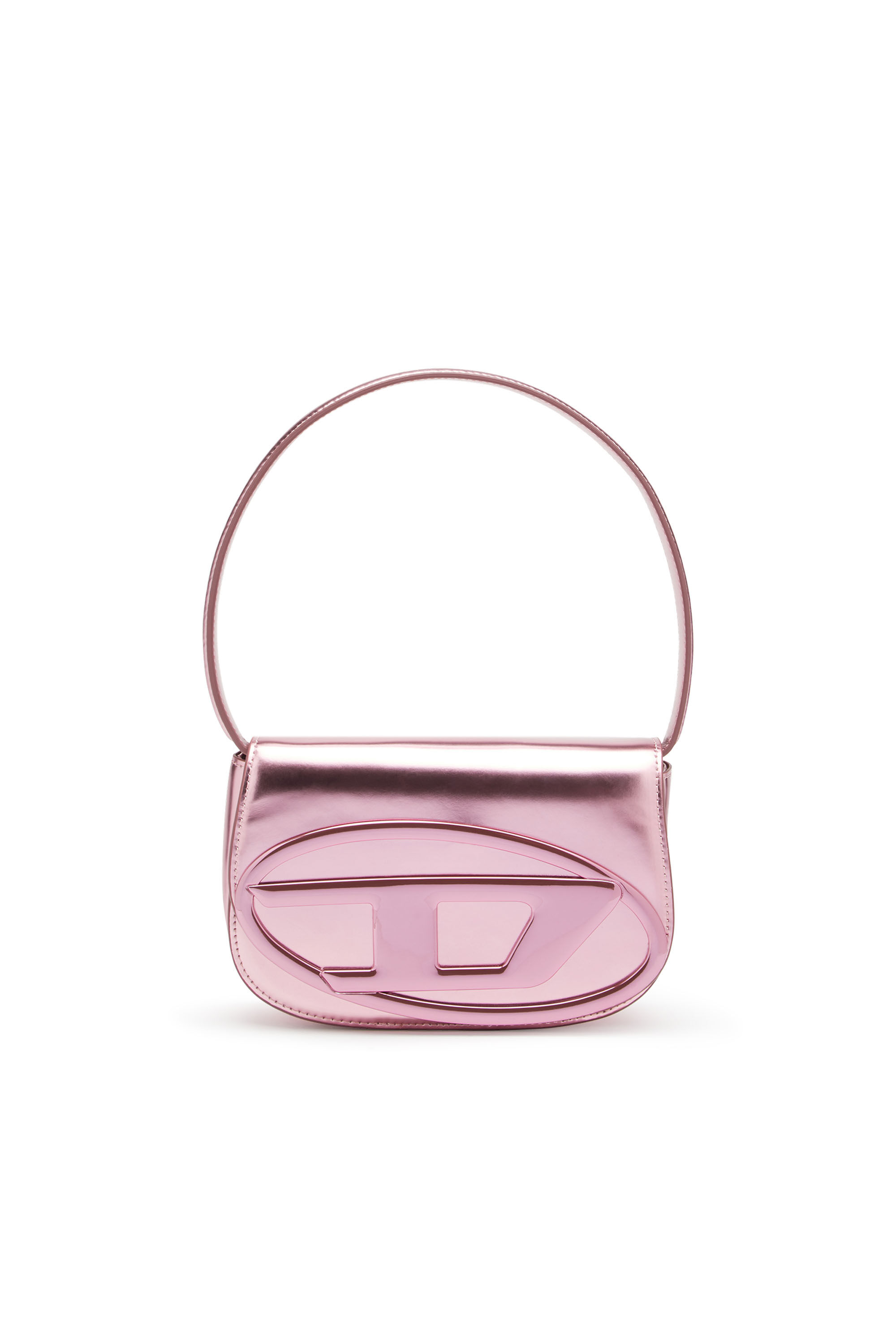 Diesel - 1DR, Woman 1DR-Iconic shoulder bag in mirrored leather in Pink - Image 1