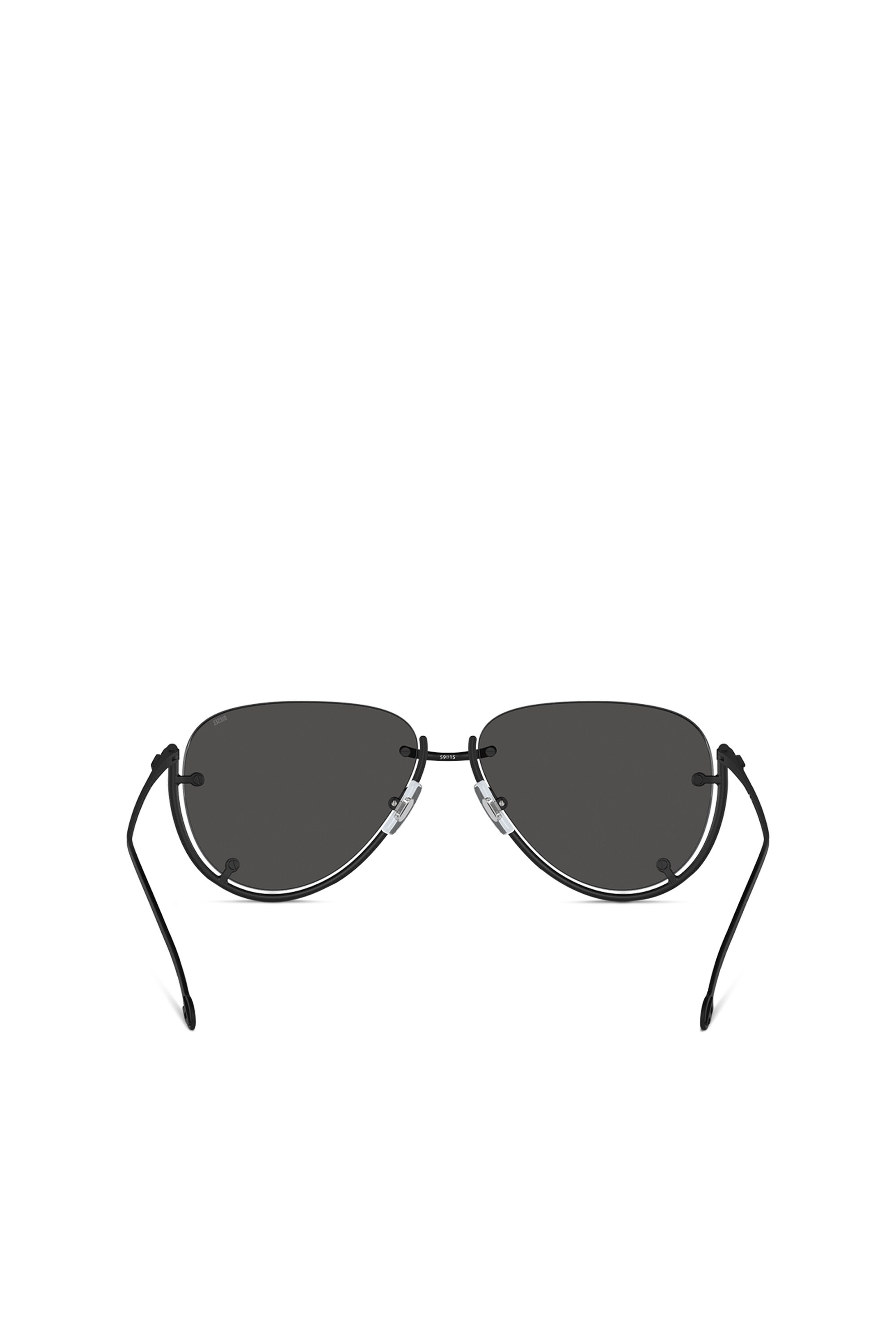 Diesel - 0DL1003, Unisex Pilot model sunglasses in Black - Image 3