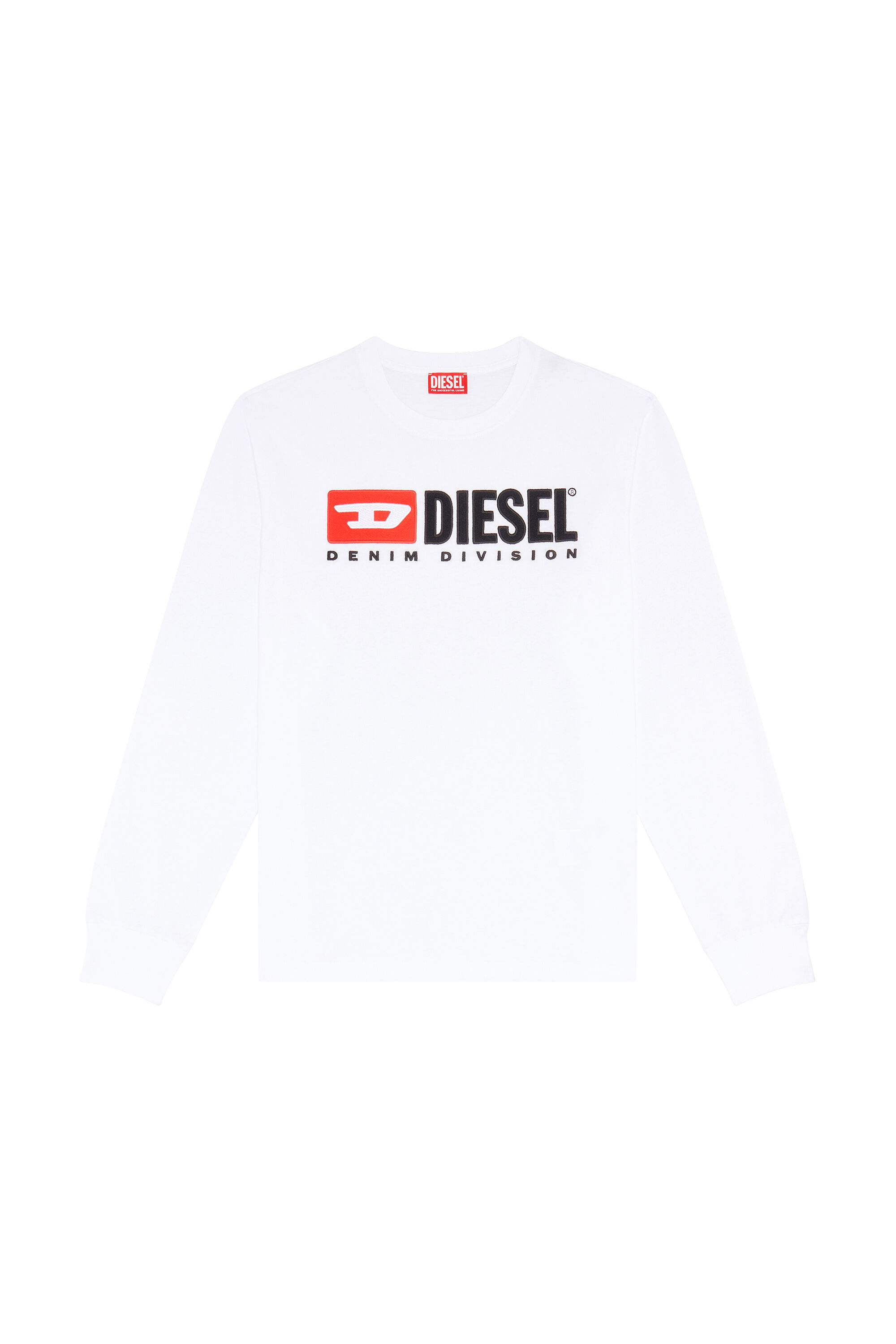 Diesel - T-JUST-LS-DIV, Man Long-sleeve T-shirt with embroidery in White - Image 2