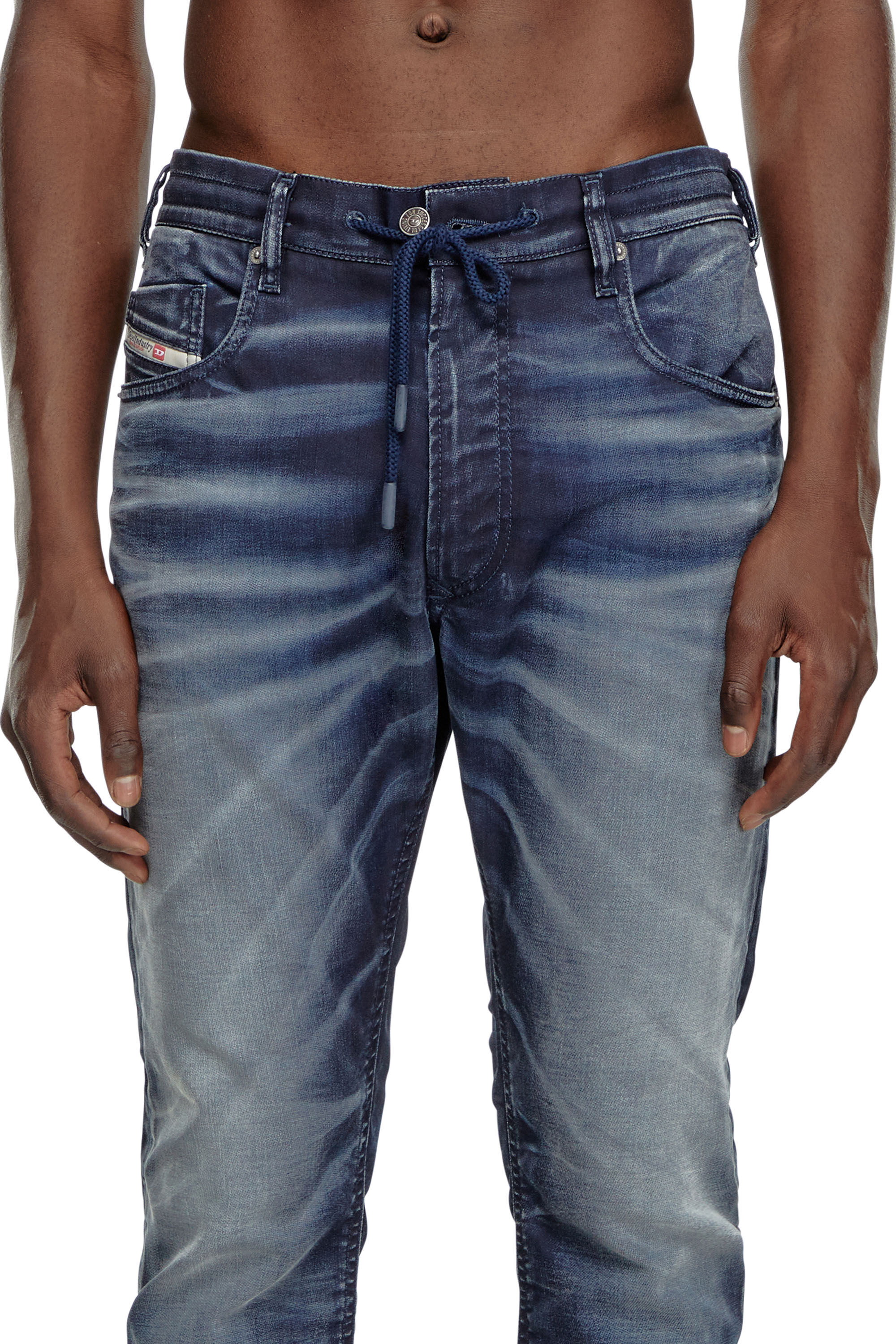 Diesel - Man Tapered 2030 D-Krooley Joggjeans® 068MD, Dark Blue - Image 5