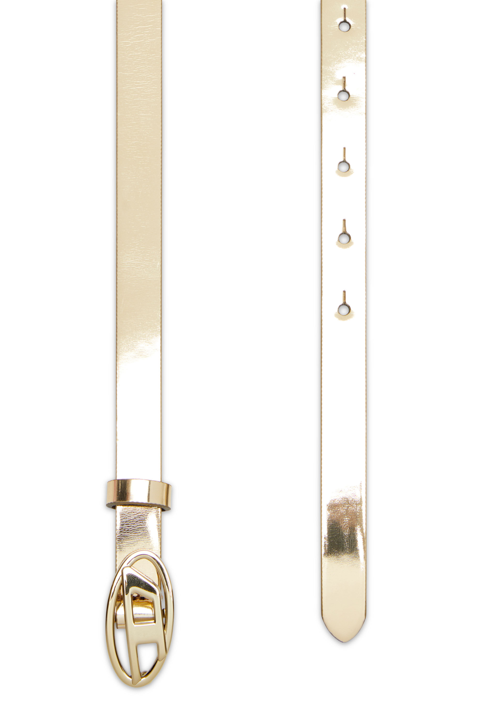 Diesel - B-1DR 15, Woman's 1.5cm belt with mirrored metallic finish in null - 2