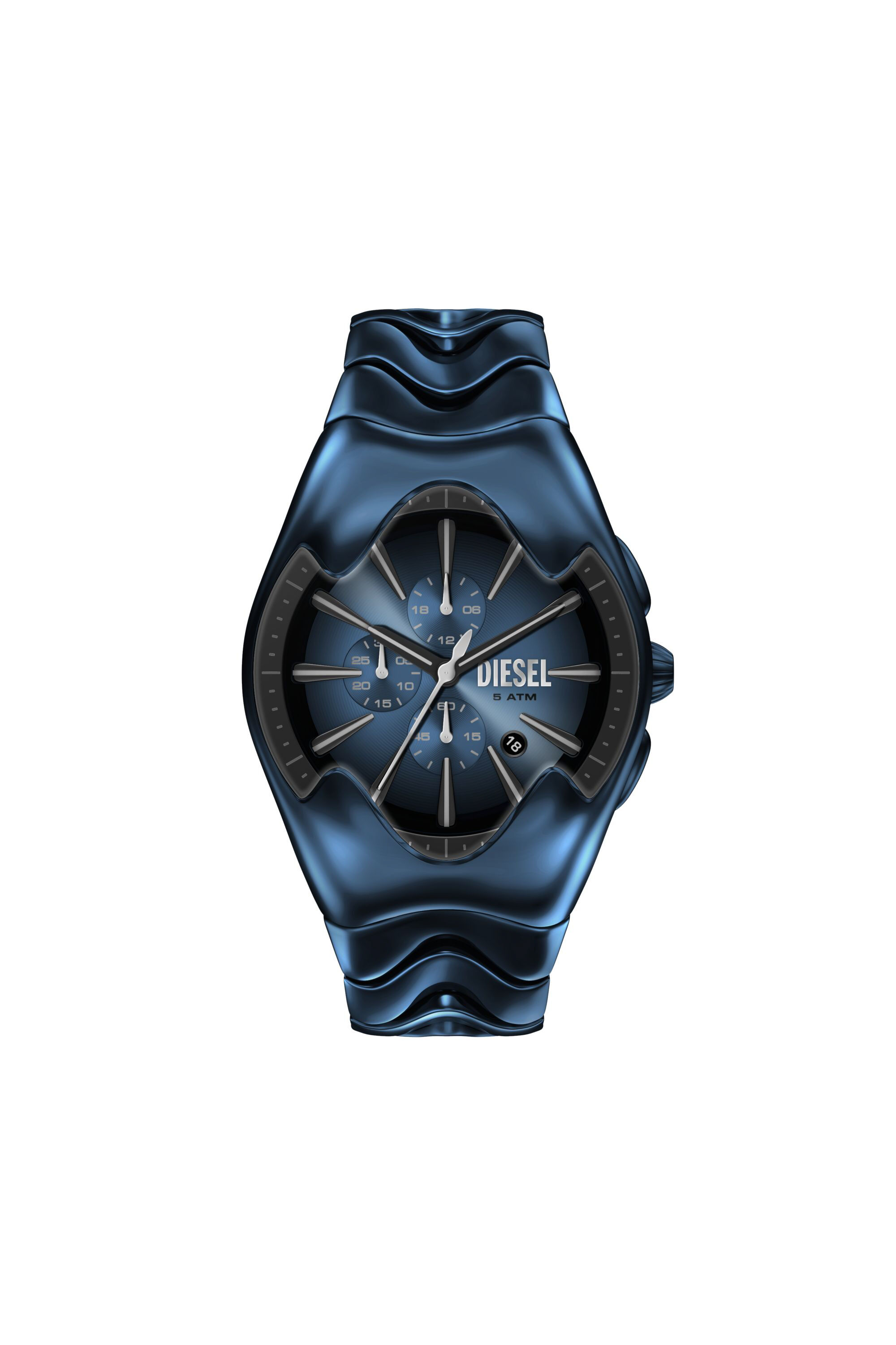 Diesel - DZ4704 WATCH, Man's Mercurial Chronograph Blue Stainless Steel Watch in Black/Blue - 1