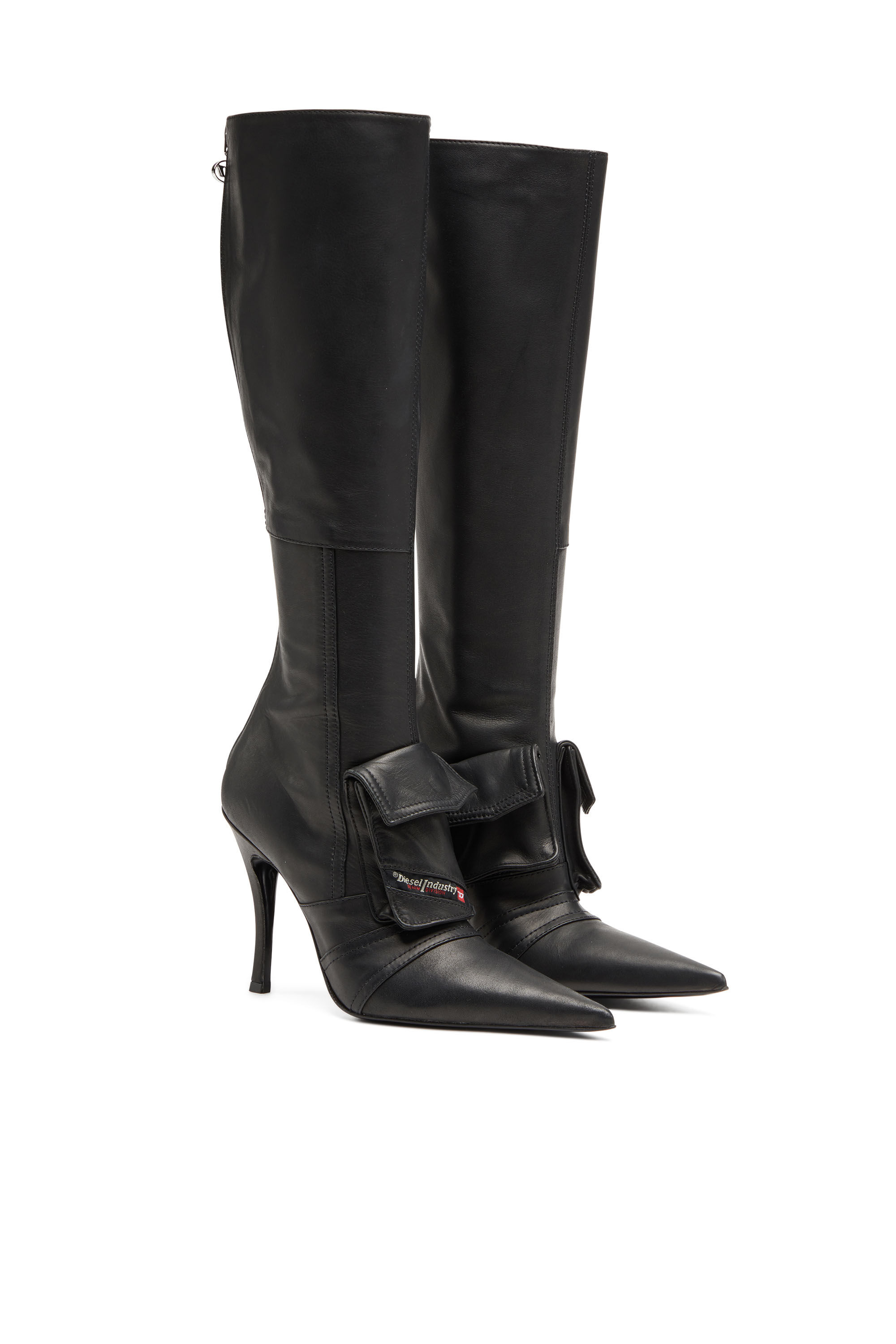 Diesel - D-VENUS POCKET HBT, Woman D-Venus Pocket Hbt Boots - Knee-high boots with utility pockets in Black - Image 2