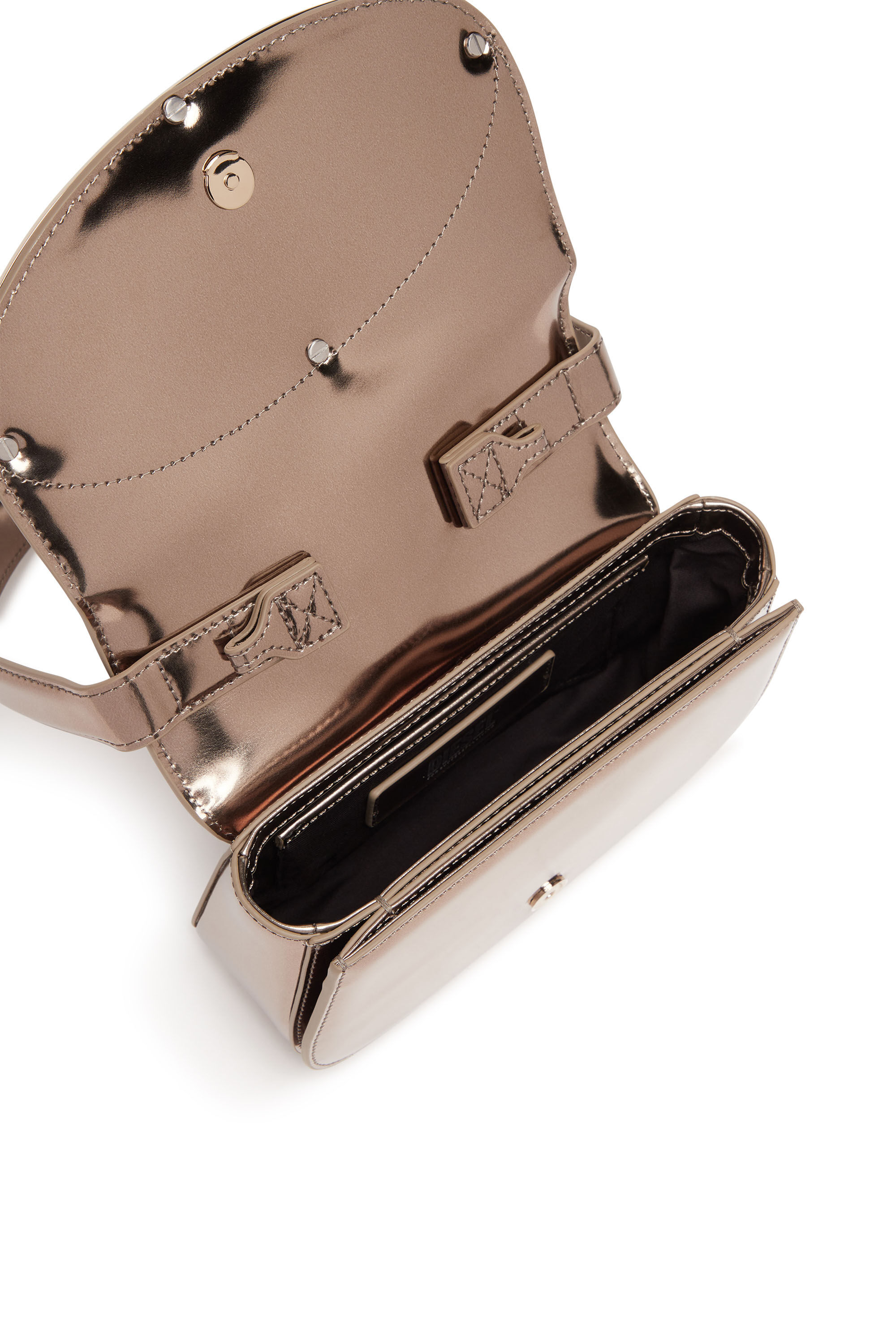 Diesel - 1DR, Woman's 1DR-Iconic shoulder bag in mirrored leather in Bronze - 5