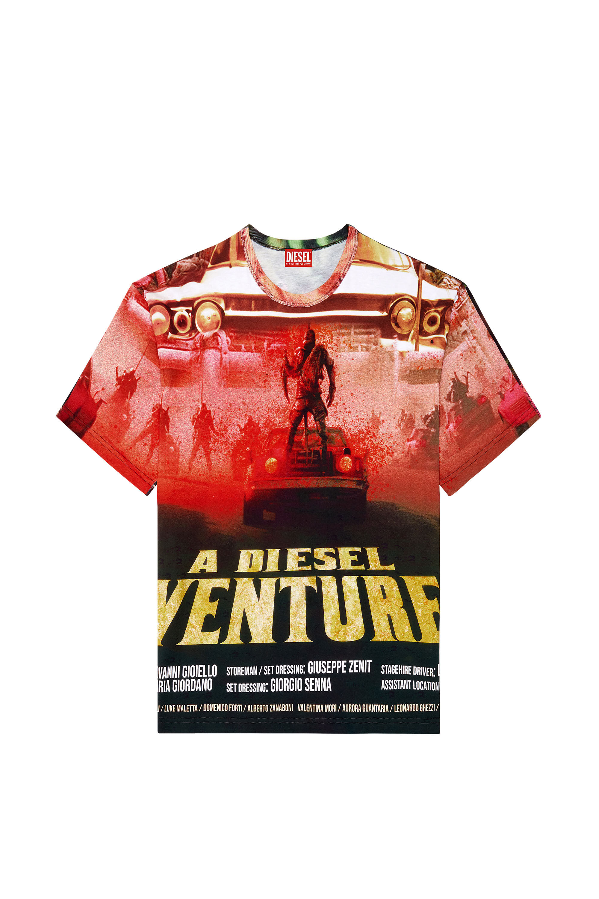 Diesel - T-BOXT-ADVENTURE, Man T-shirt with Diesel film print in Multicolor - Image 2