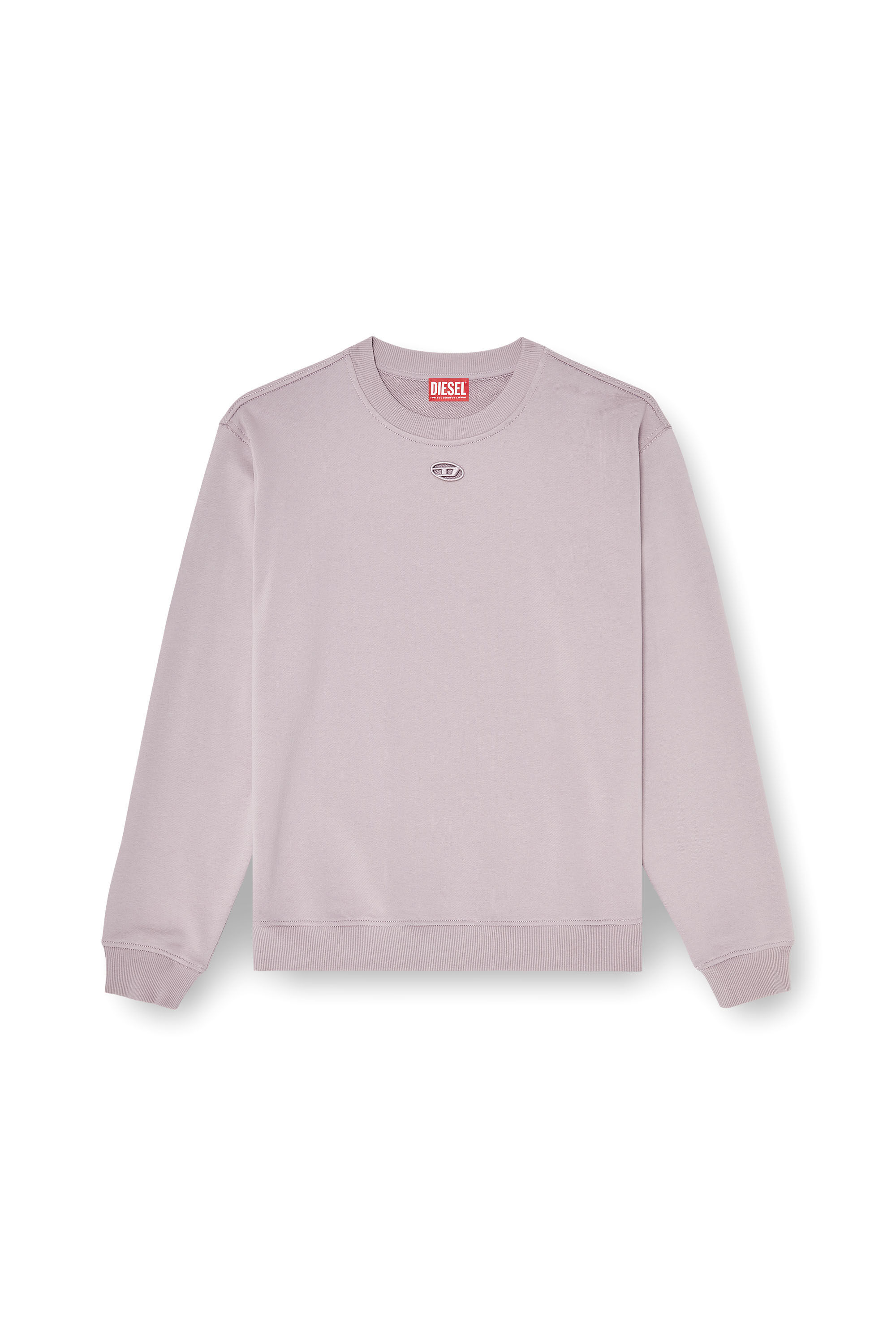 Diesel - F-NORMY-OD, Woman's Cotton sweatshirt with Oval D embroidery in Lilac - 2